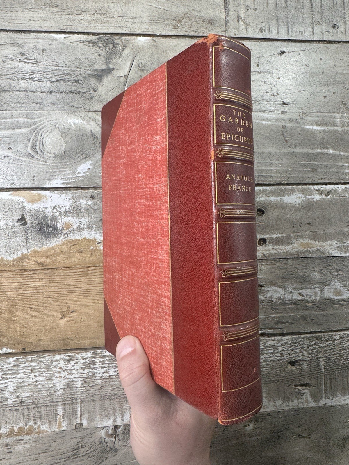 1922 Antique Novel “The Garden of Epicurus” Anatole France, Fine Binding