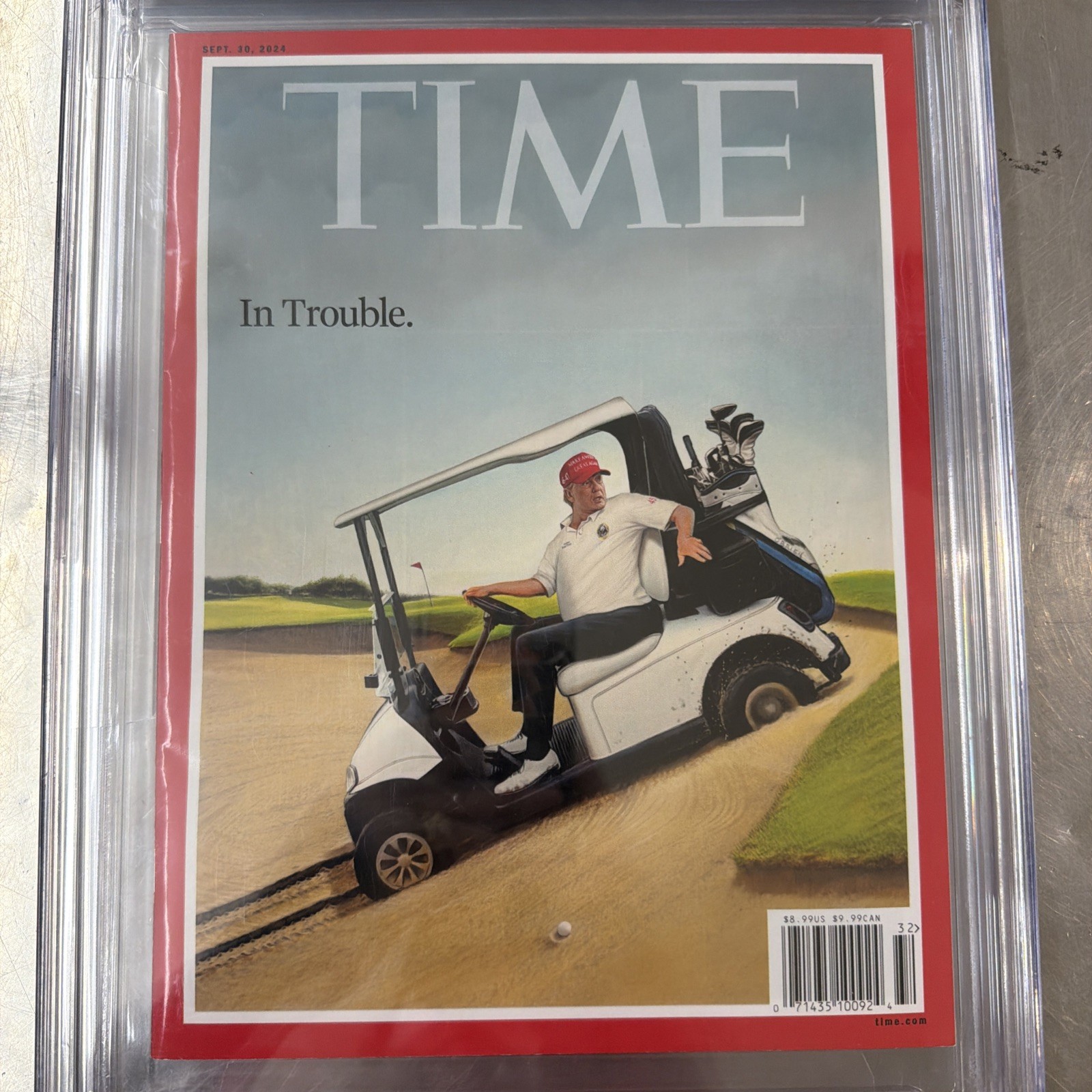 🔥Time Magazine Donald Trump In Trouble – September 30 2024 CGC 9.2. RARE!!! 🔥