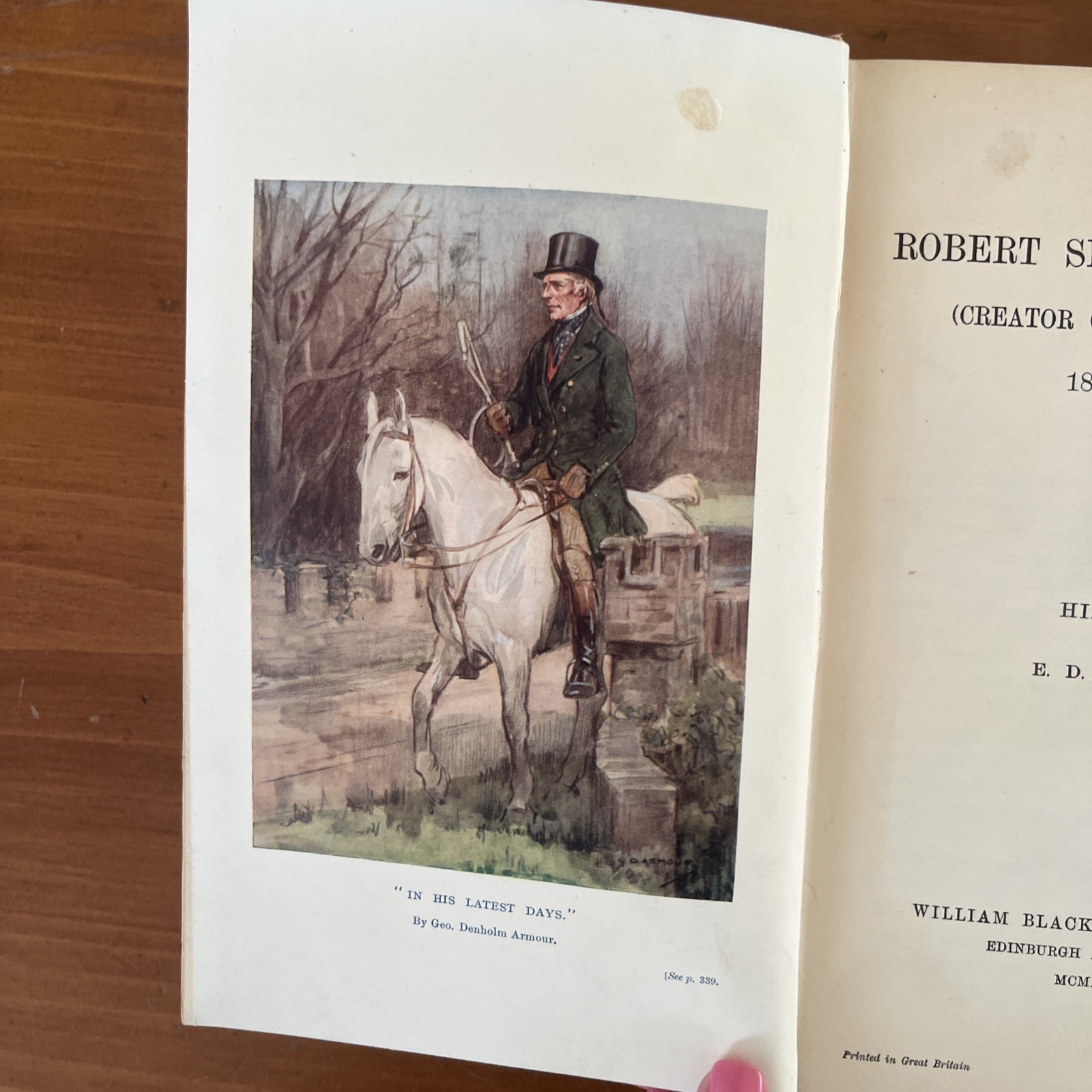 ~ Robert Smith Surtees: Creator of Jorrocks ~ E.D Cuming HC 1924 First Edition