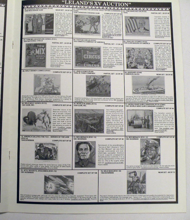 Leland’s Win Knowles Collection Non-Sports Cards & Memorabilia 1991