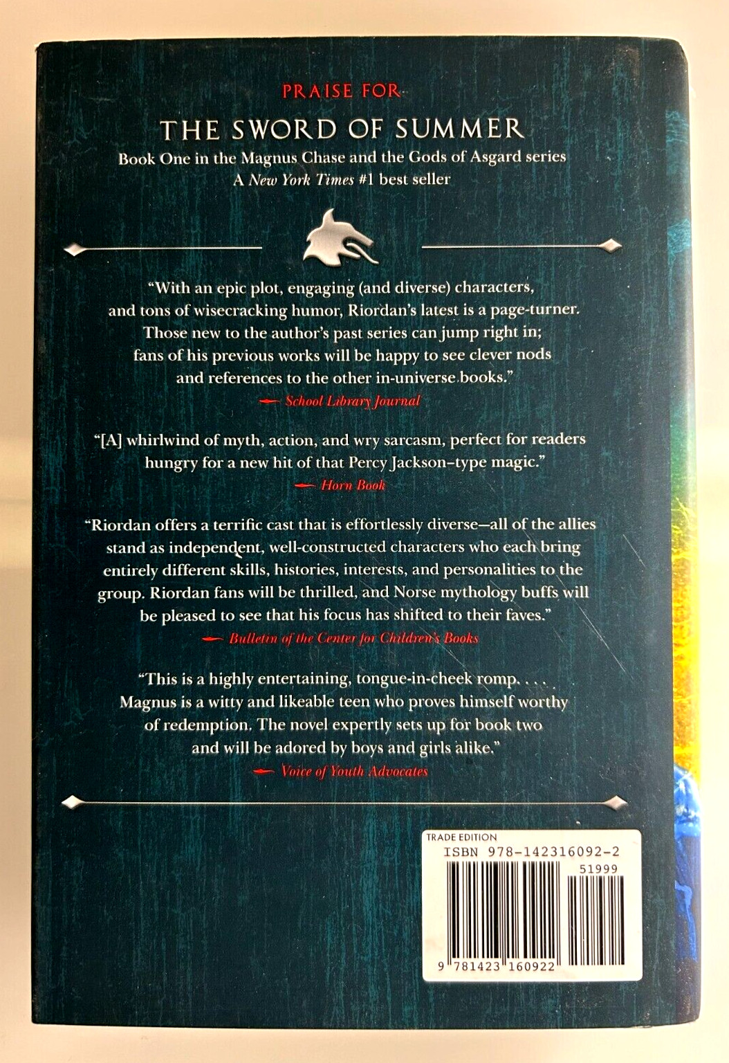Magnus Chase and the Gods of Asgard, Book 2 The Hammer of Thor (Like New) 472pgs