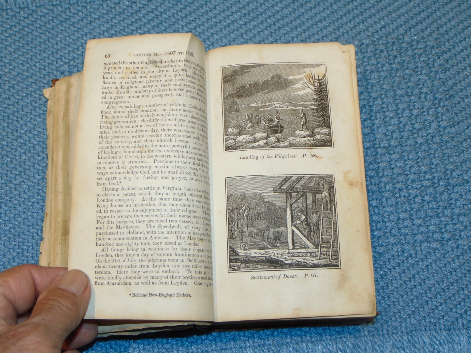 CIRCA 1830 LEATHER-ON-BOARD BOOK: “HISTORY OF THE UNITED STATES”