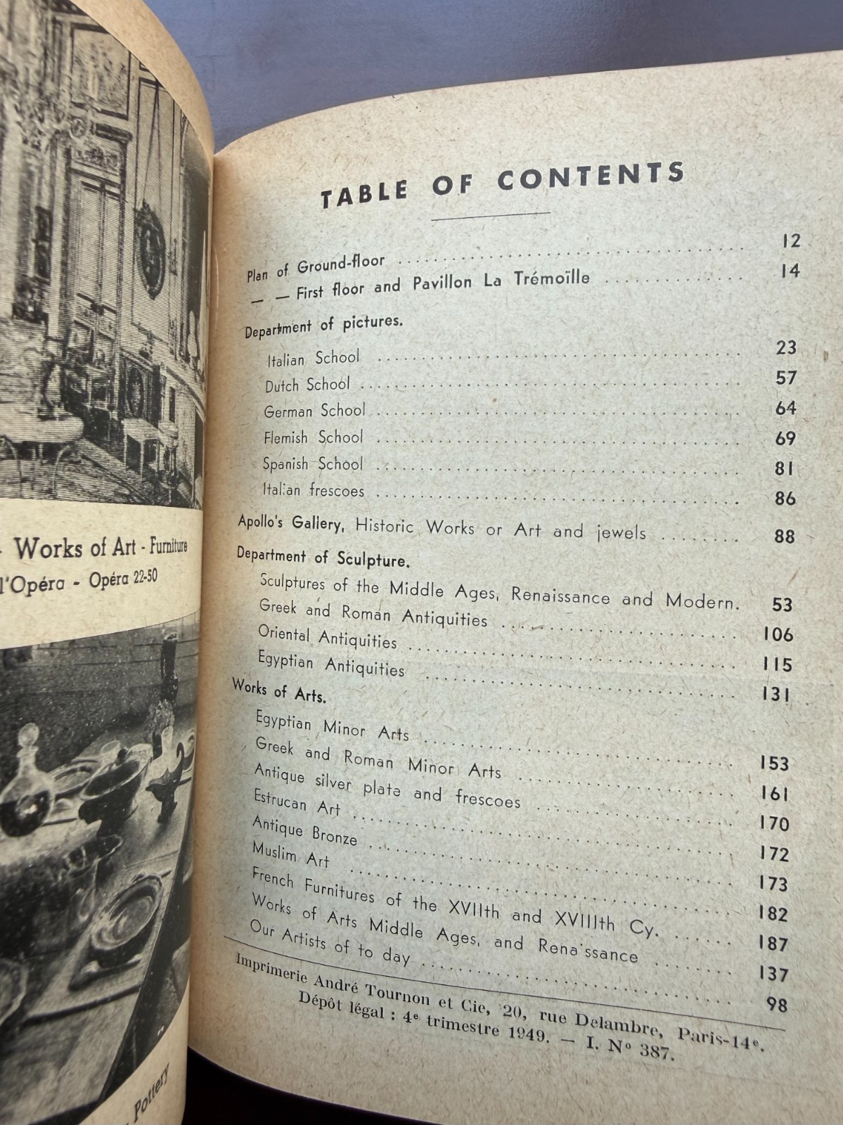 Vintage Guide Book- A Companion For a Visit to the Louvre Museum Paris, France