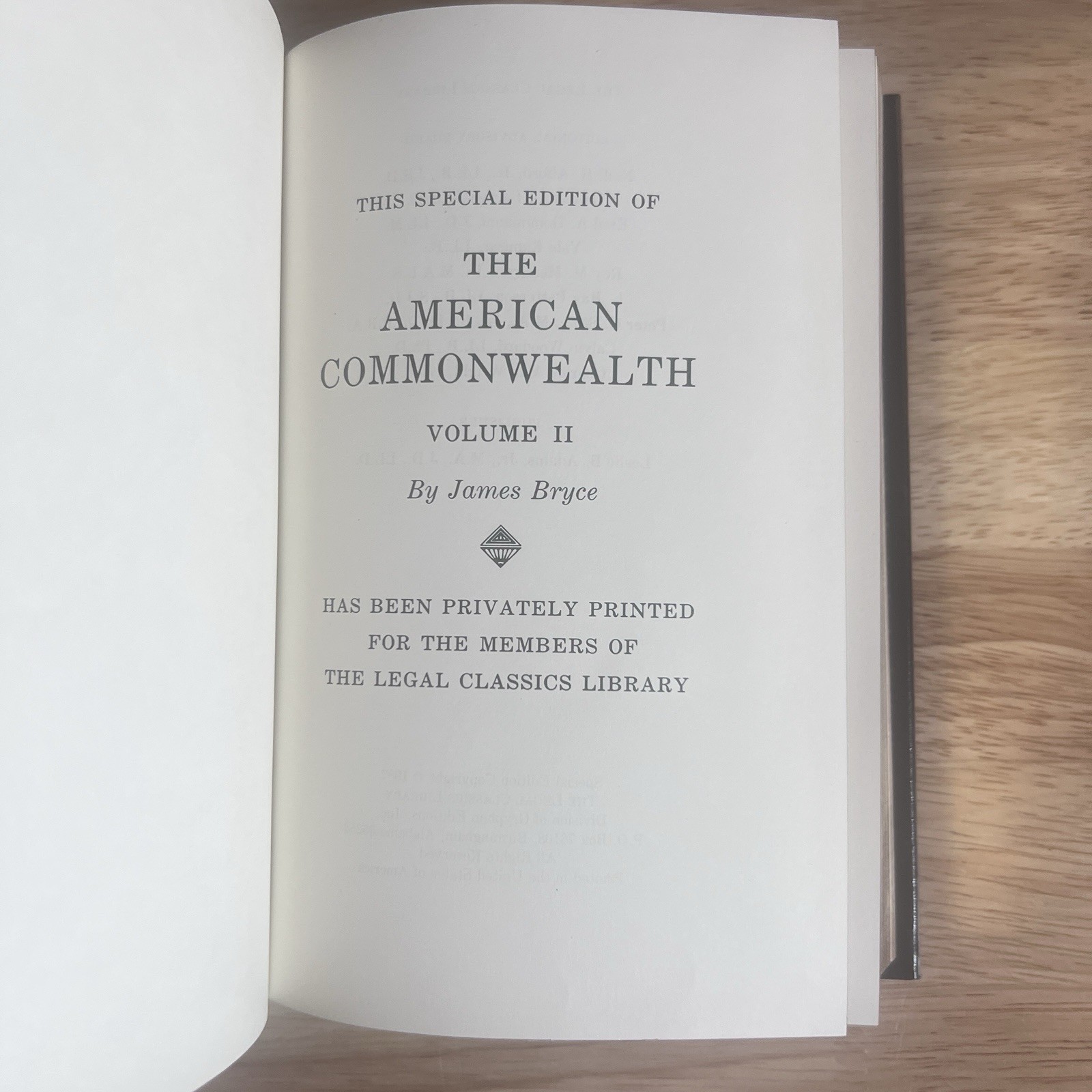The American Commonwealth James Bryce Leather Gilt 2 Volume Set Legal Classics