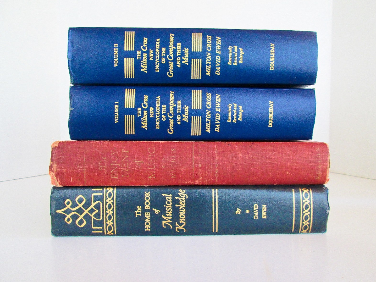 Lot of 4 Vintage Music Reference Books, History Composers Styles, 1954-1969 HC