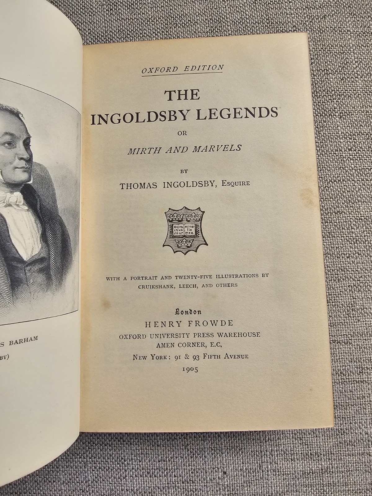 1905 The Ingoldsby Legends Thomas Ingoldsby Oxford Ed Fine Leather Prize Binding