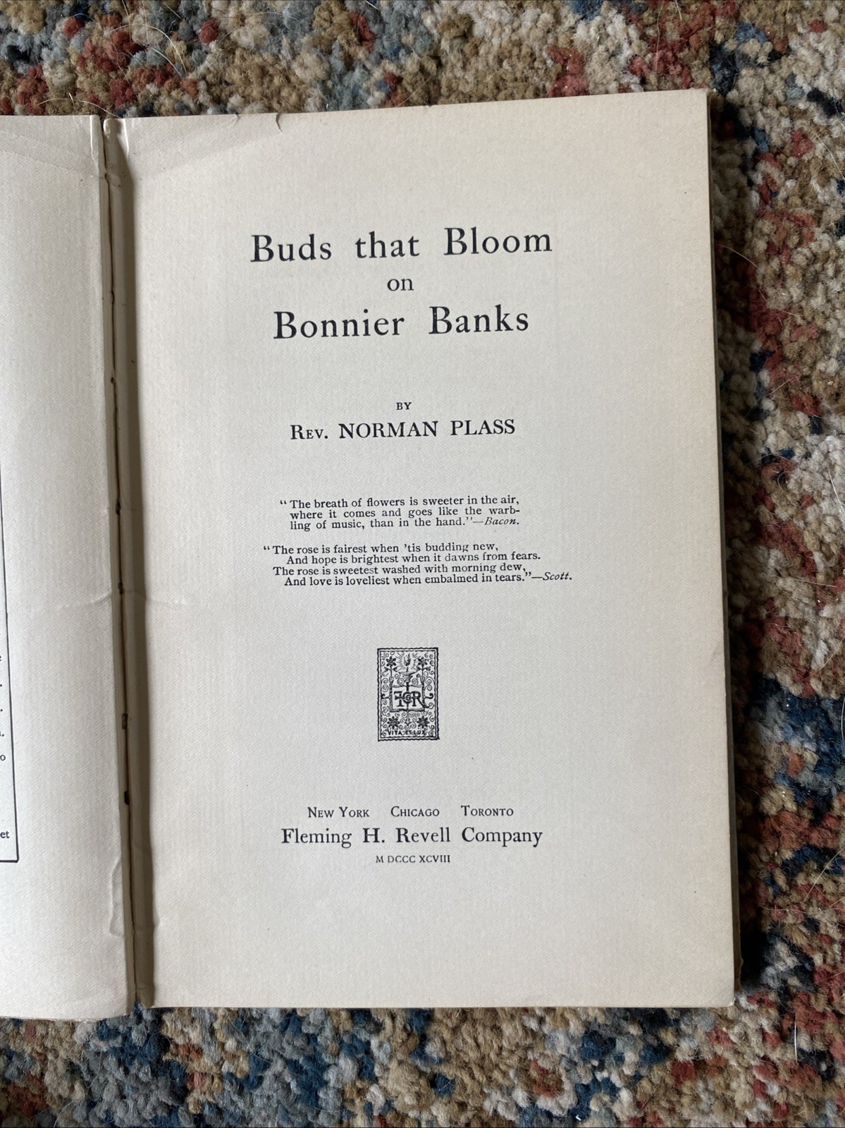 ANTIQUE Buds That Bloom On Bonnier Banks, 1898. In Good Condition
