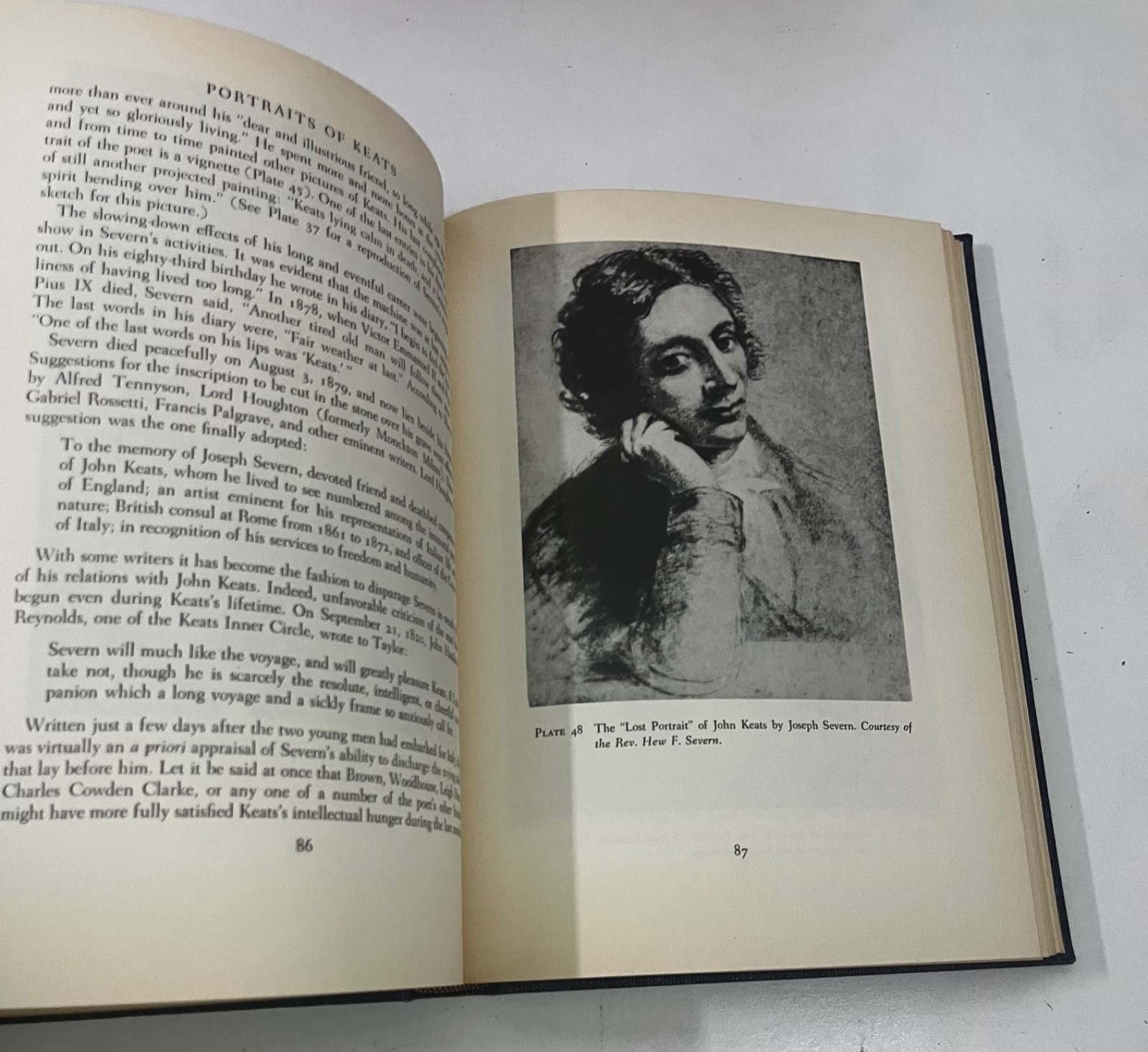 Portraits of Keats -Donald Parson 1954, POETIC WORKS 1920, KEATS, SHELLY & ROME