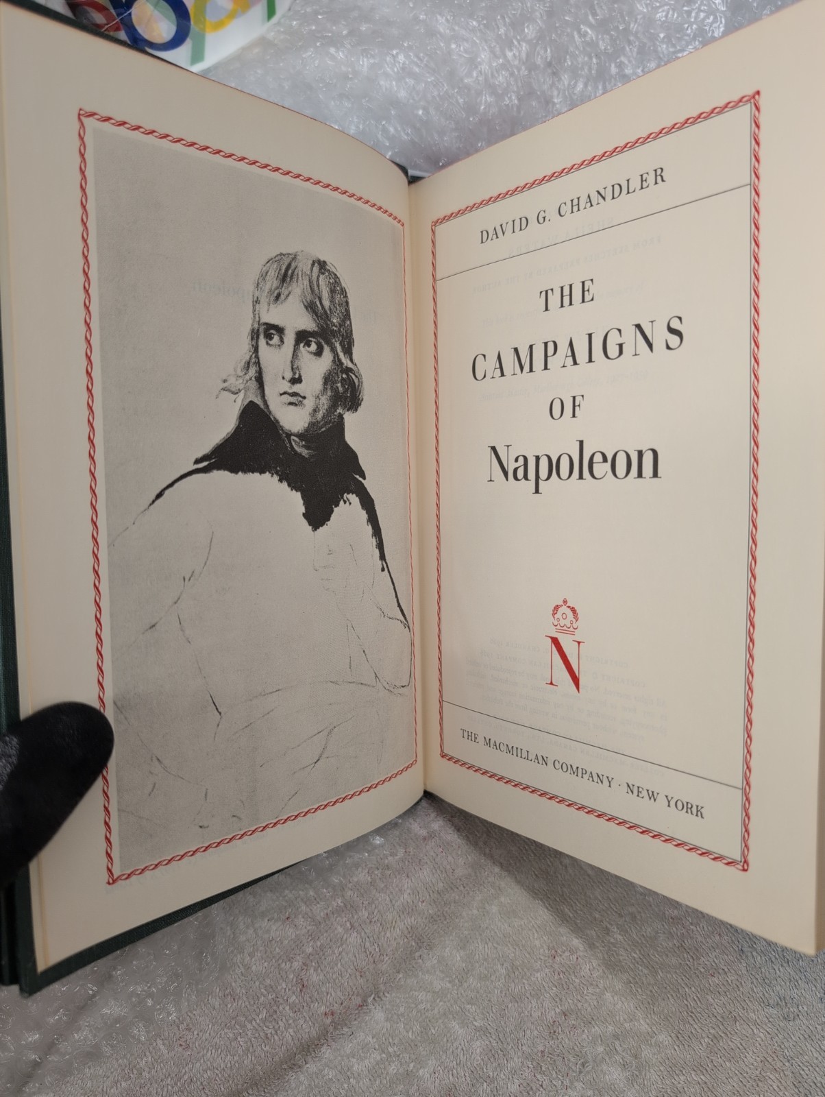 THE CAMPAIGNS OF NAPOLEON by David G. Chandler (BCE) Book Club Edition + Mylar!!