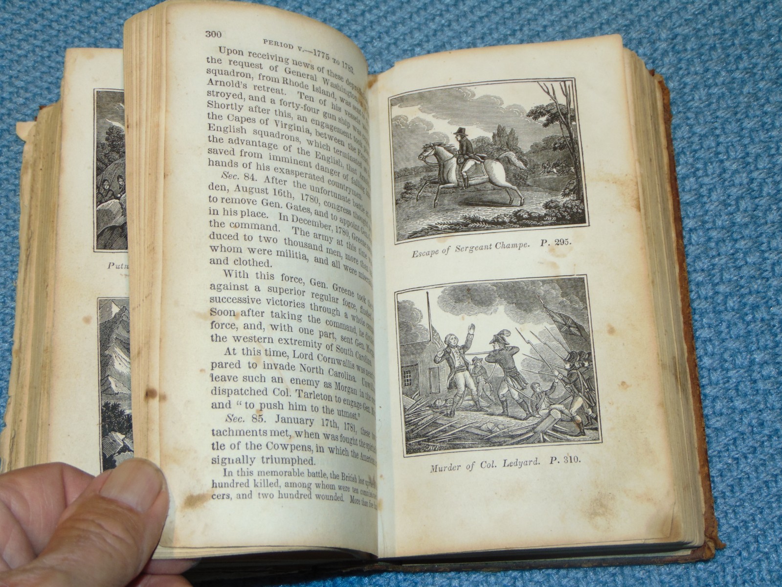 CIRCA 1830 LEATHER-ON-BOARD BOOK: “HISTORY OF THE UNITED STATES”