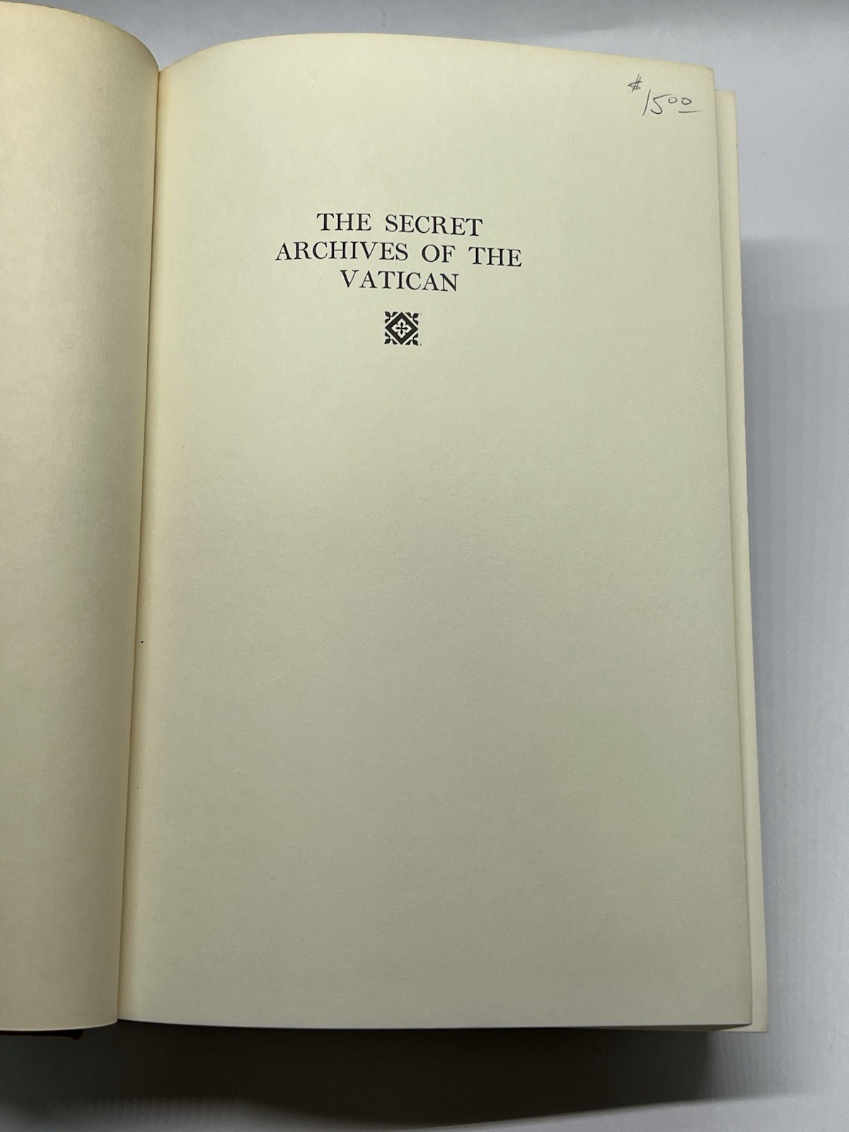 The Secret Archives of the Vatican- Luisa Ambrosini, 1969 1st edition hardcover