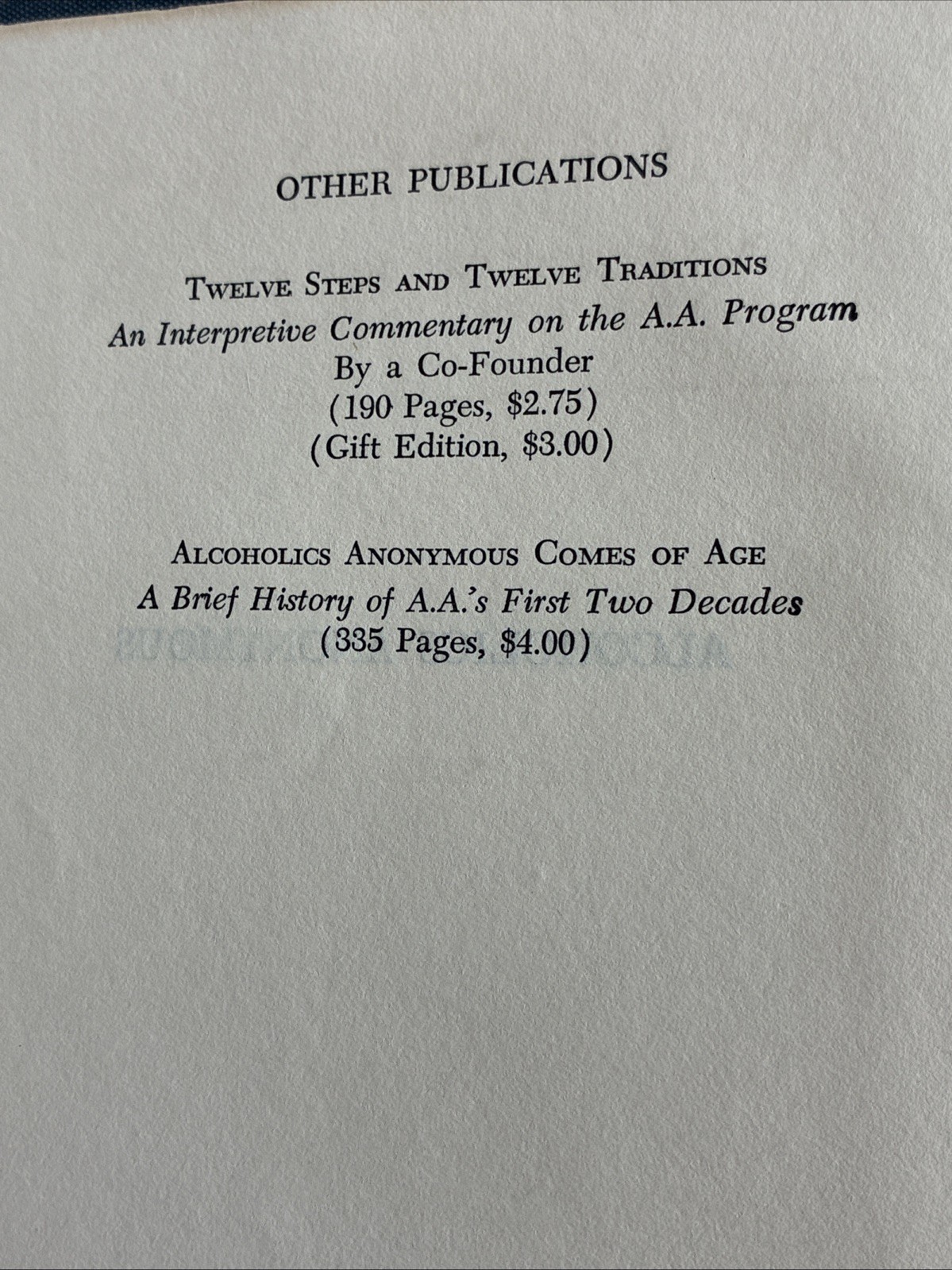 1966 Alcoholics Anonymous 2nd Edition, 8th Printing, “ BIG BOOK” Hardcover No DJ