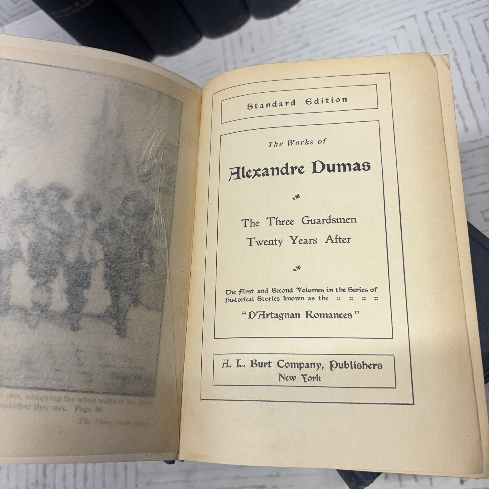 Antique The Works Of Alexandre Dumas A.L. Burt Company Standard Edition 9 Volume