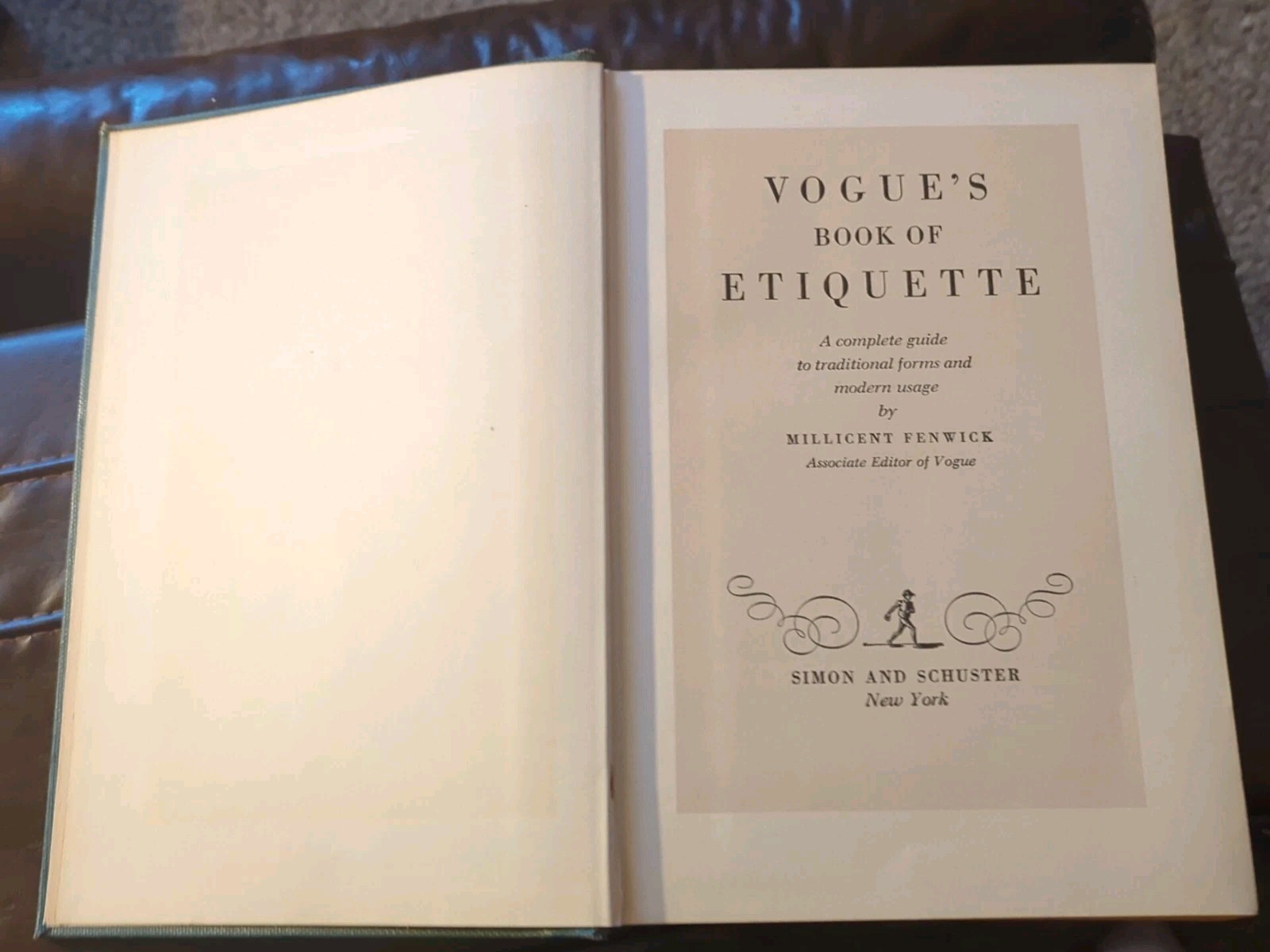Vintage Vogue’s Book of Etiquette 1948 by Millicent Fenwick Simon and Schuster