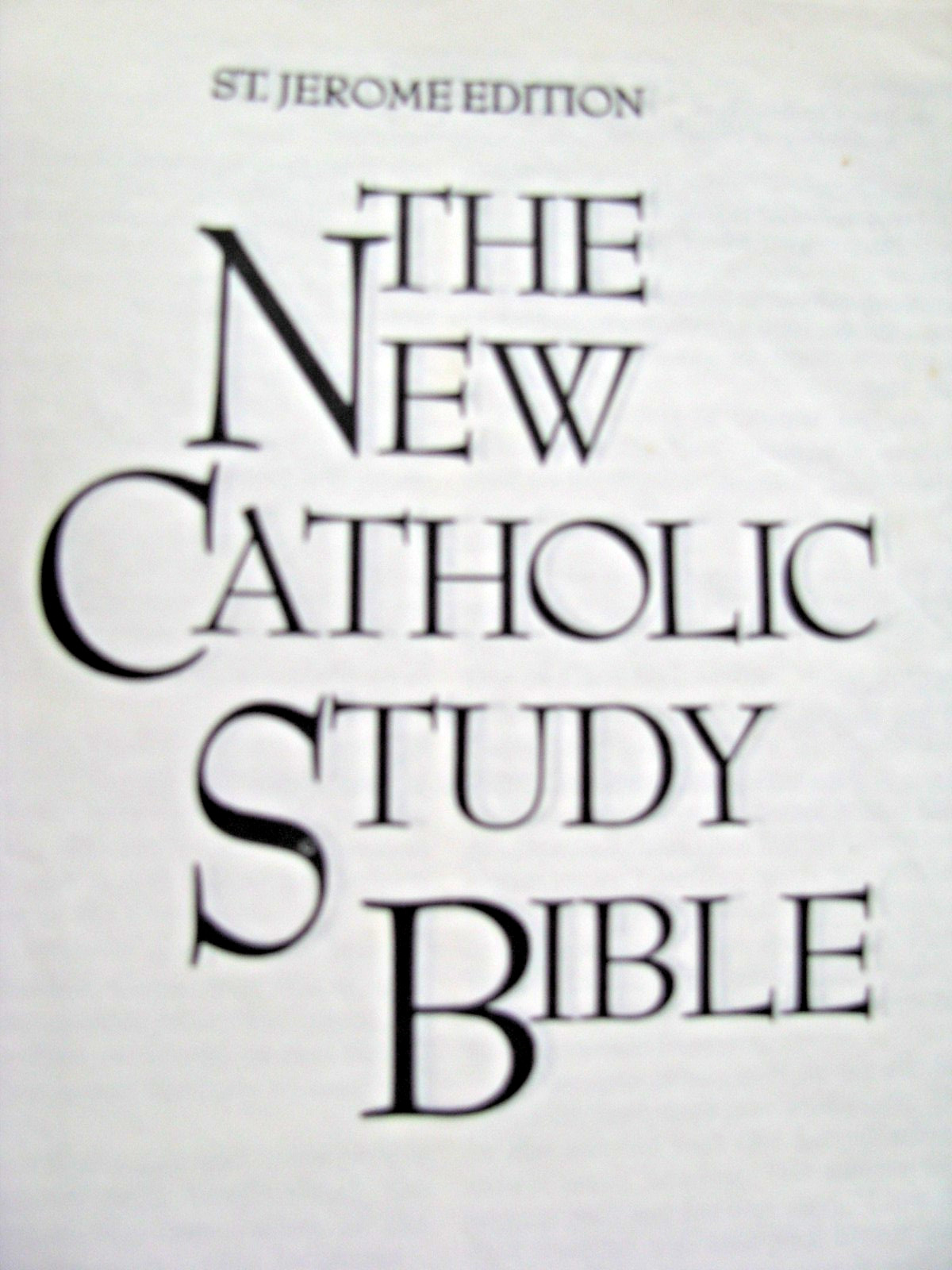 The New Catholic Study Bible St Jerome Ed Burgundy Bonded Leather Thumb Tab 1985