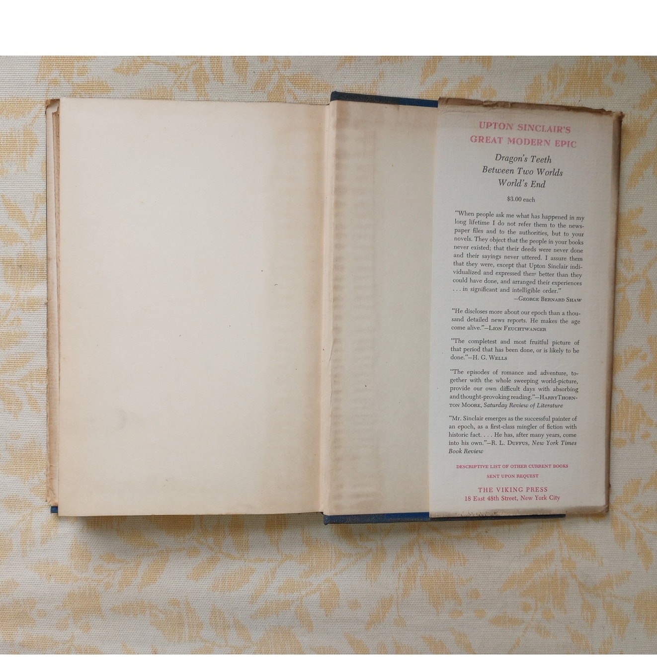 The Moon is Down by John Steinbeck 1ST EDITION & PRINT Viking Press 1942 HCDJ