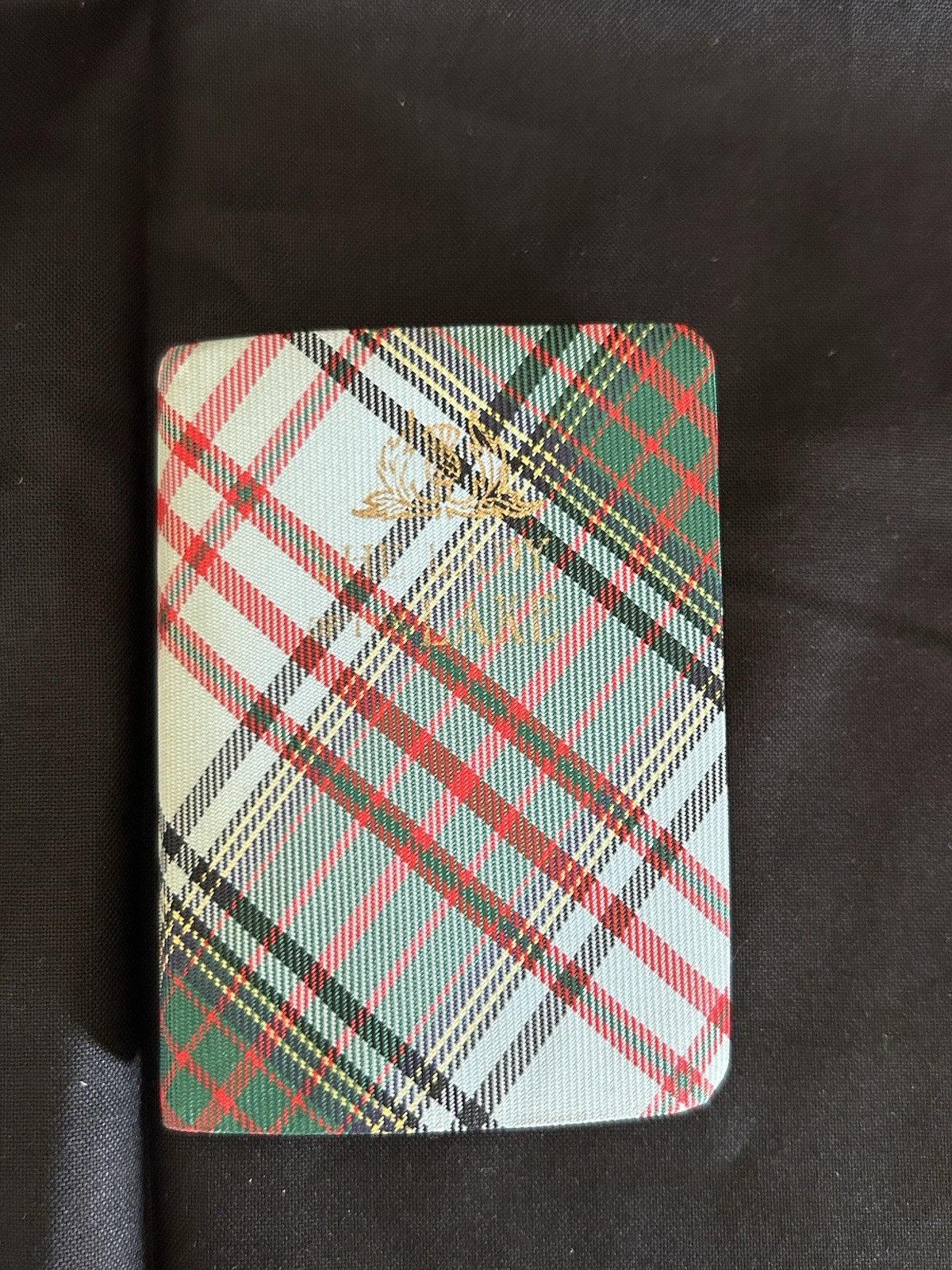 Lot 3 Rare Antique Miniature Thistle Library Silk Tartan Covered Scottish Books
