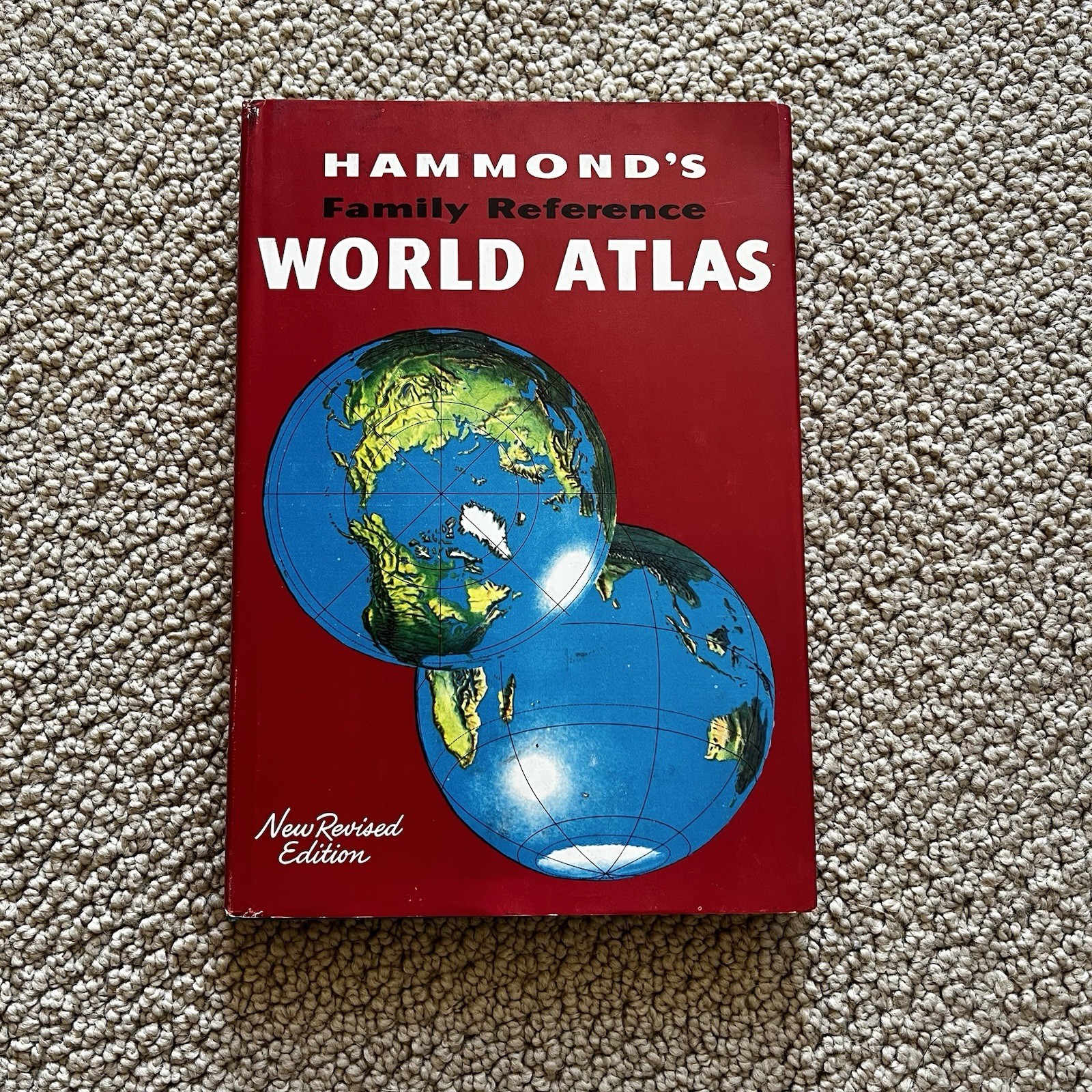 Vintage 1959 Hammond’s Family Reference World Atlas Book New Revised Edition
