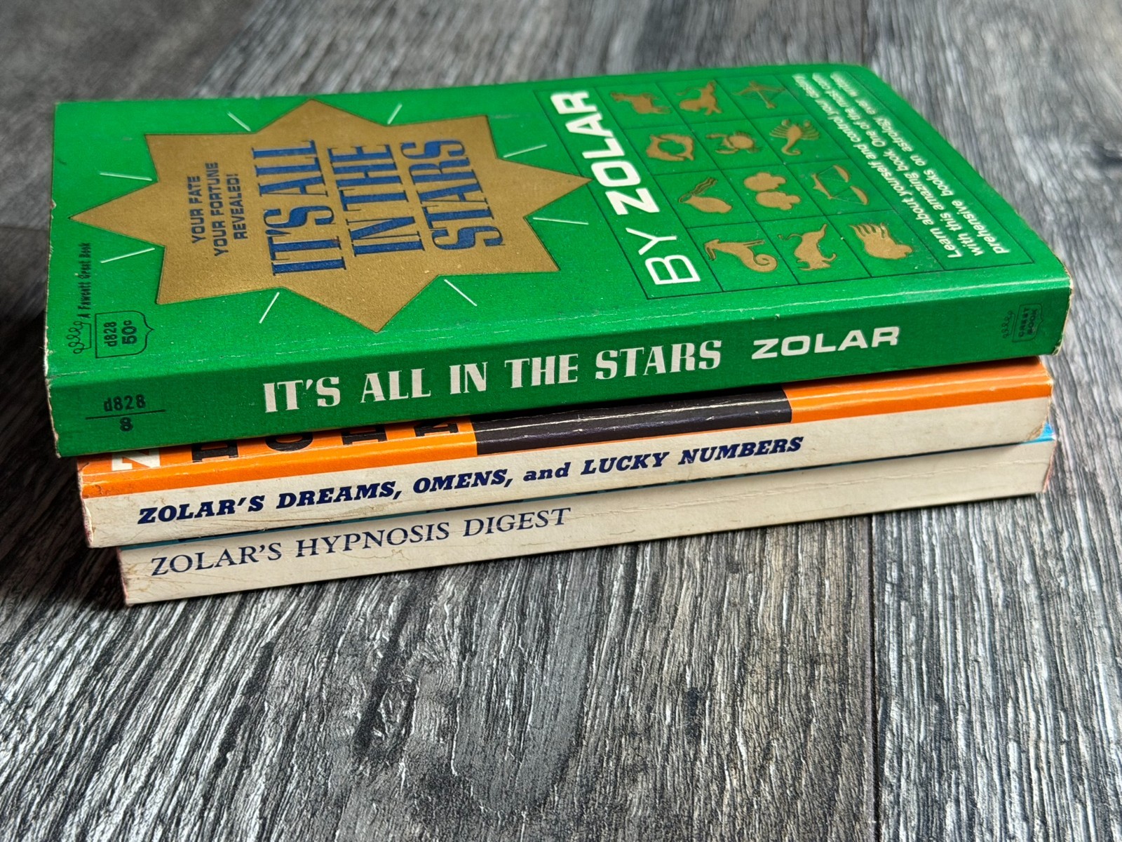 ZOLAR’S Paperback Book Lot 3pc Vintage Occult Astrology Hypnosis Numerology