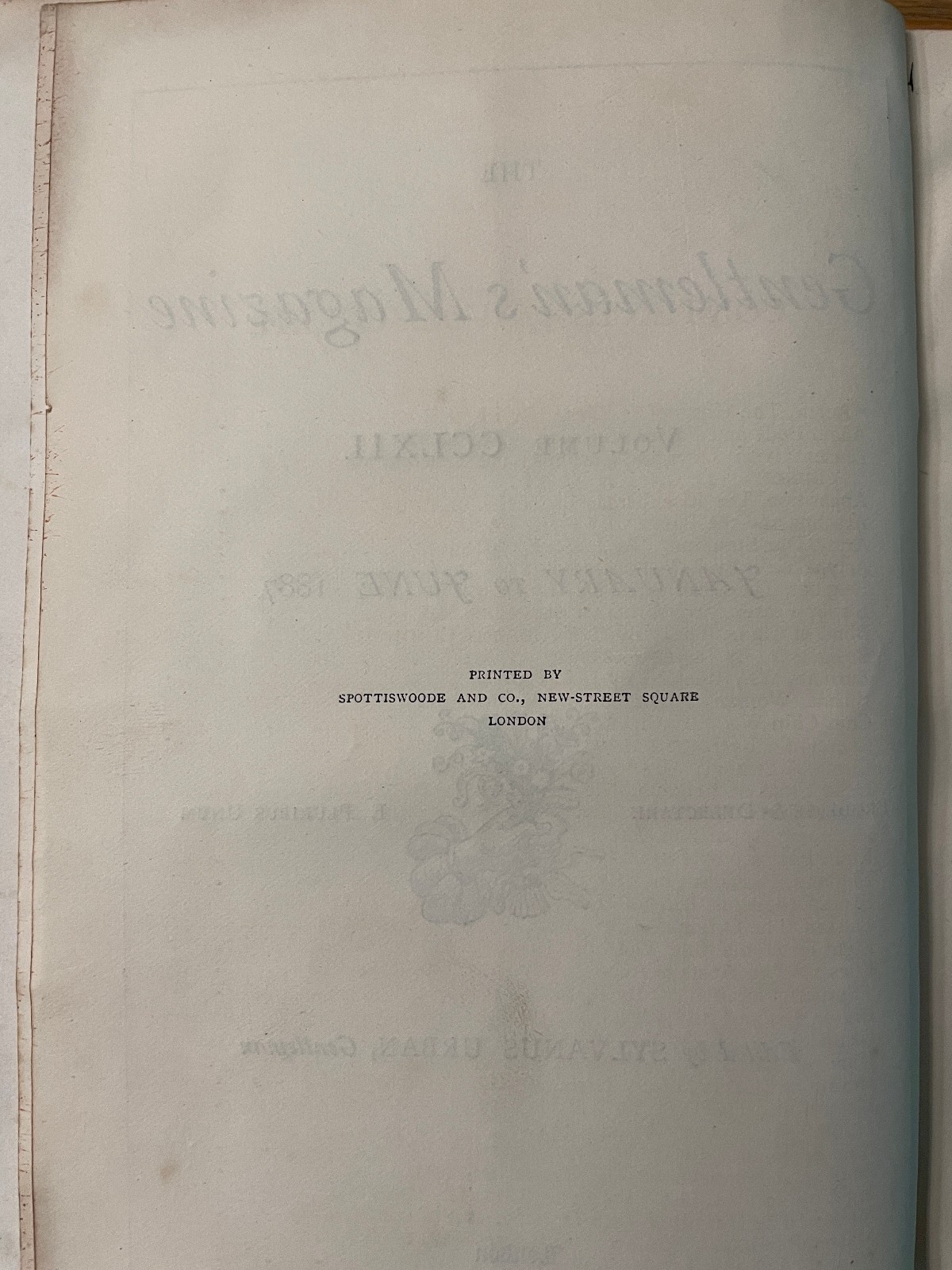 1887 Gentleman’s Magazine, Half Leather, Victorian, Marie Antoinette, Chaucer
