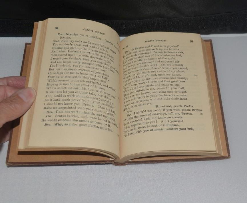 4 Antique Books Macmillian Pocket Classics Hiawatha Dickens J Caesar B Franklin