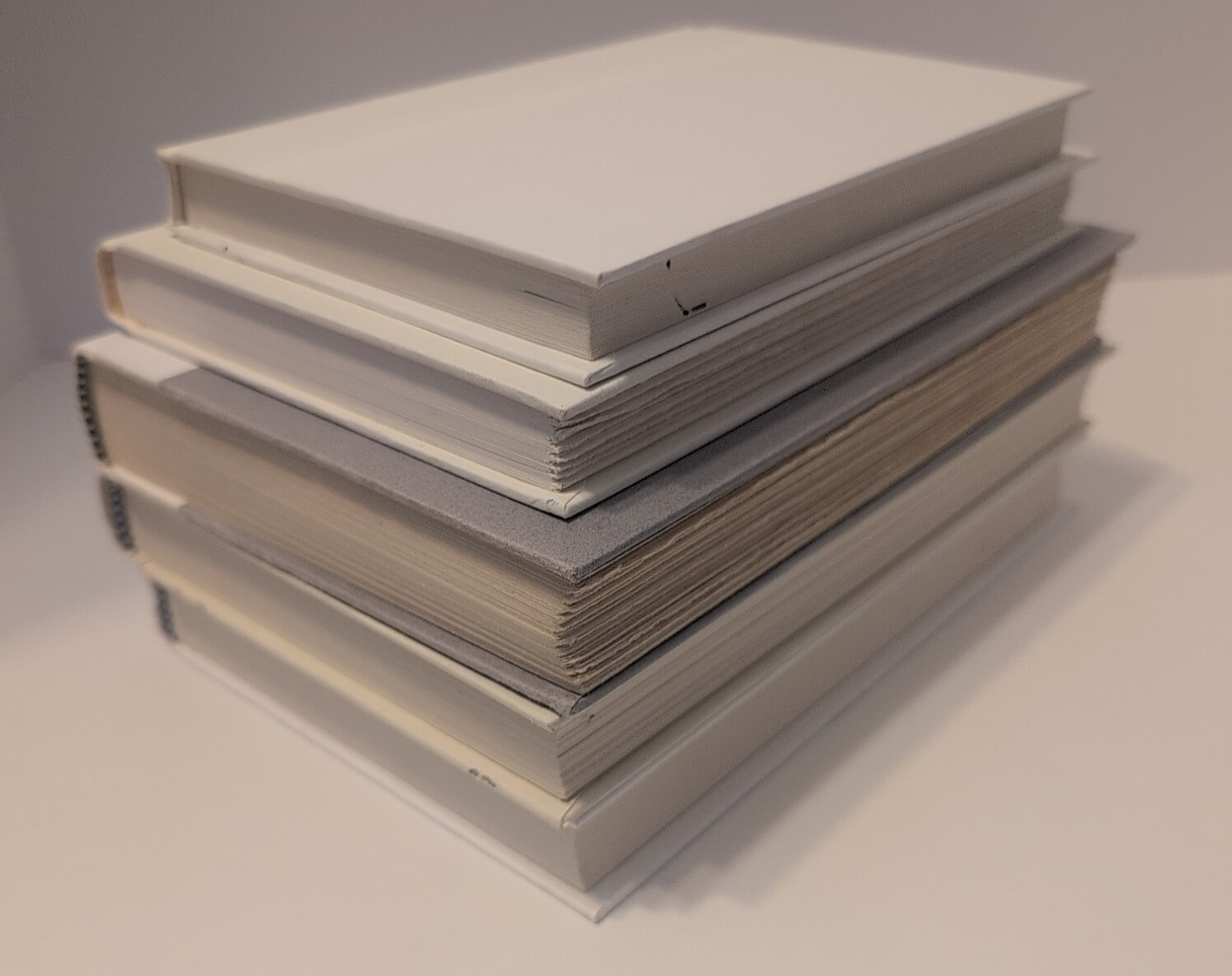 Lot of 5 Decor Books Gold Lettering White Cream Shades Staging Home Decor Prop