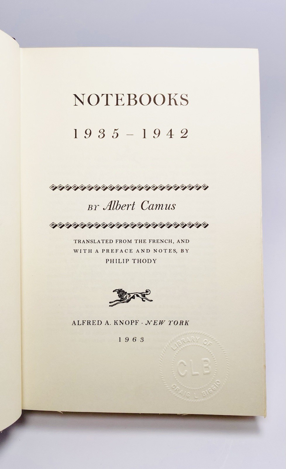 Albert CAMUS, NOTEBOOKS, 1935-1942, 1942-1951, 2 VOLS. 1ST PRINT., DJs in MYLAR