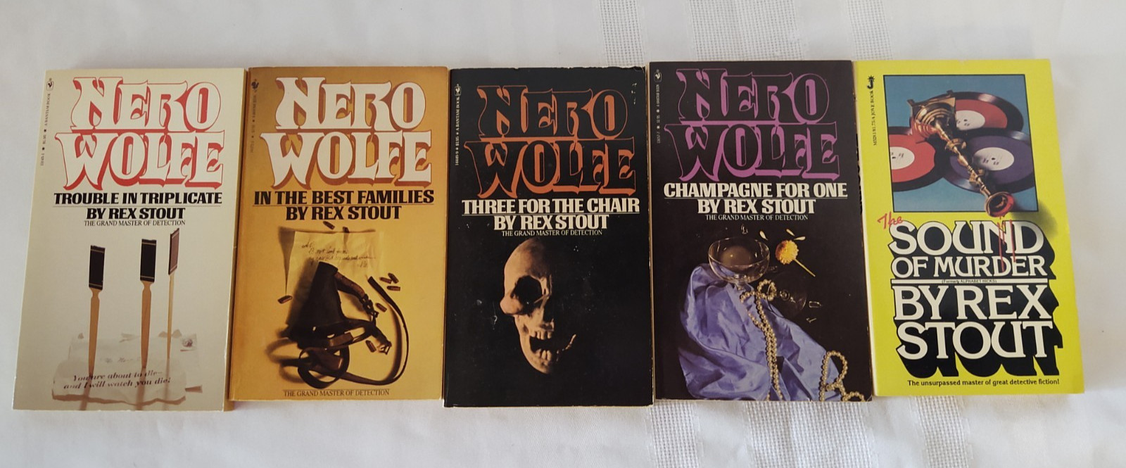 Rex Stout Nero Wolfe 14, 17, 28, 31 Lot of 4 Paperbacks and More