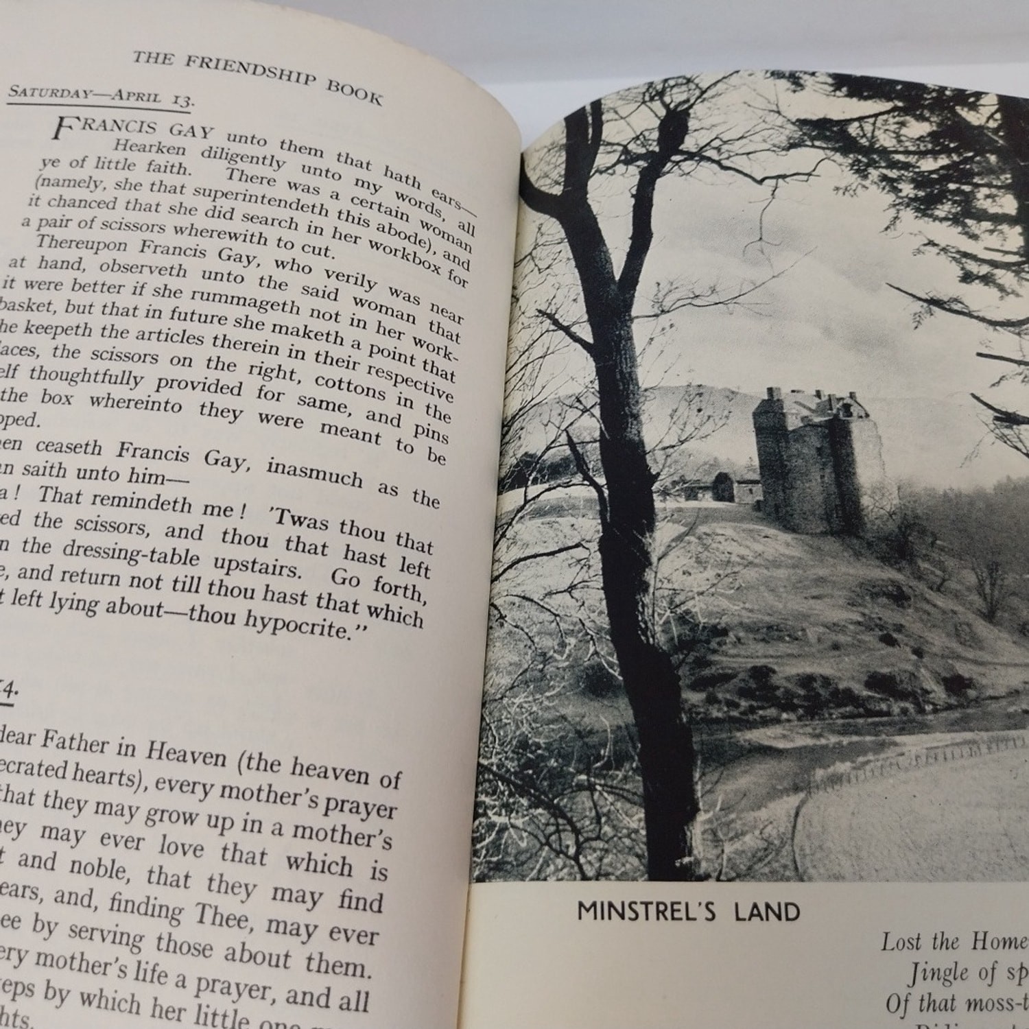 The Friendship Book of Francis Gay 1940 Vintage Hardcover Daily Devotional