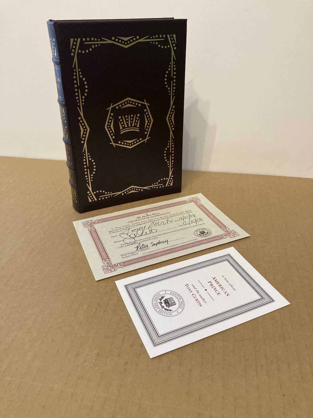 Easton Press American Prince: Tony Curtis Signed 1st Ed w/COA Like New