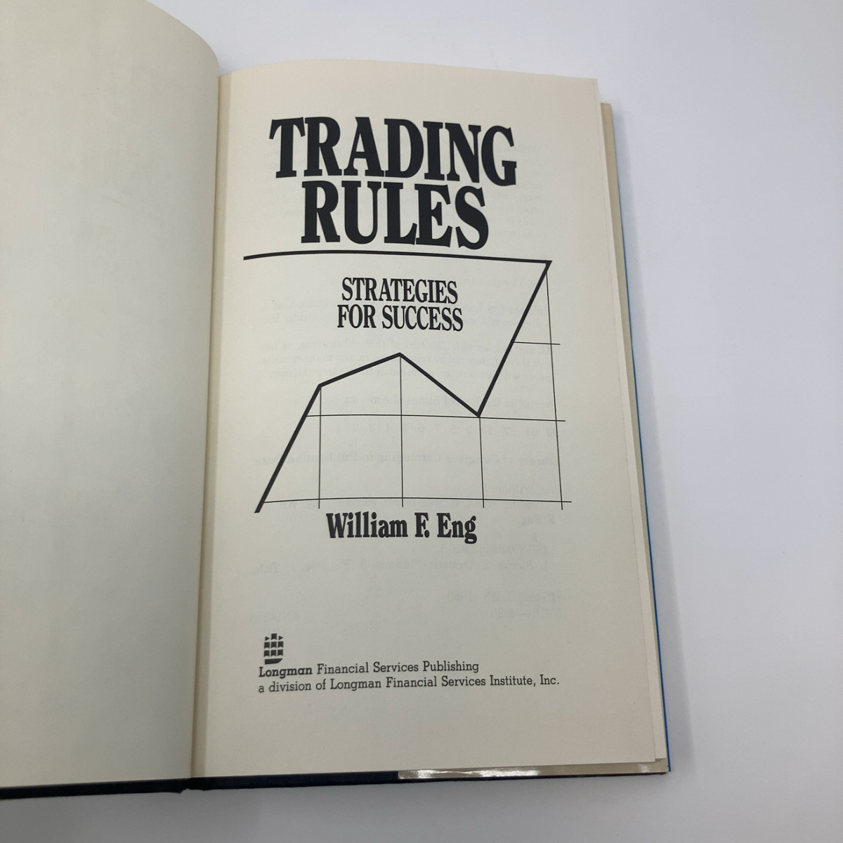 Trading Rules by William F. Eng HC First Edition Very Good 1990
