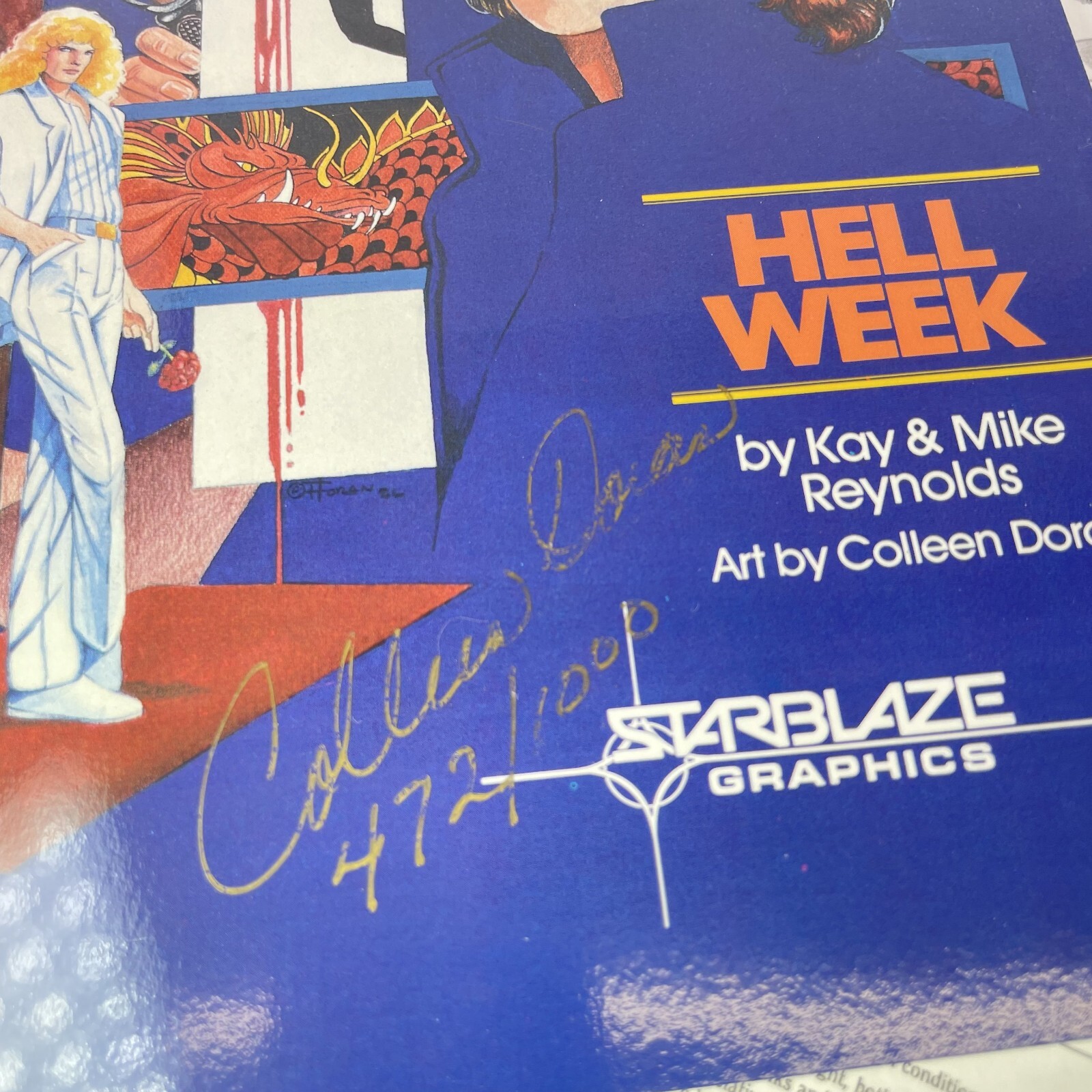 Fortune’s Friends Colleen Doran -SIGNED 472/1000 Print Hell Week Starblaze RARE