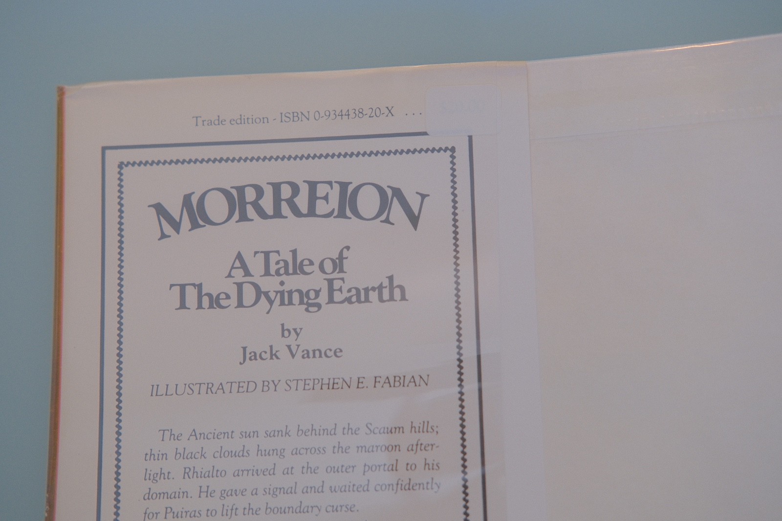 JACK VANCE Morreion A Tale of the Dying Earth SIGNED Ld First Edition 1979 HC DJ