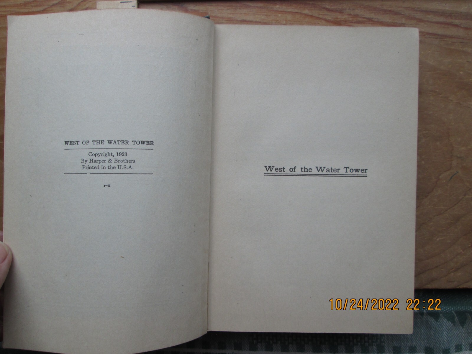 West of the Water Tower – homer croy 1923