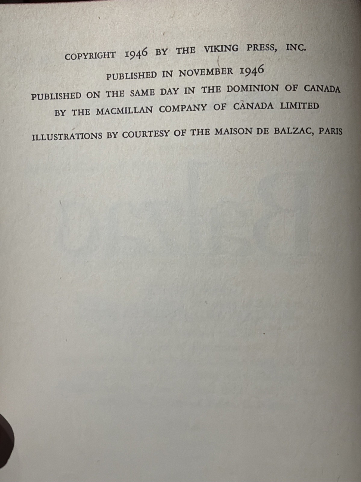 Balzac by Stefan Zweig 1946 HC DJ
