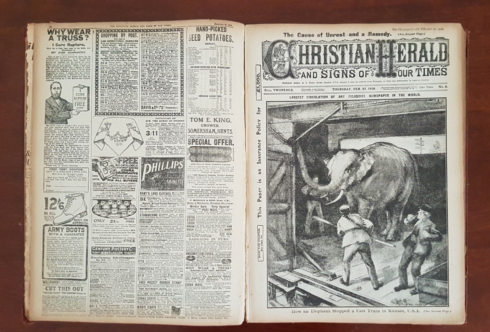 The Christian Herald Signs Of Our Times Newspapers, Jan – June 1919 (Hardback)