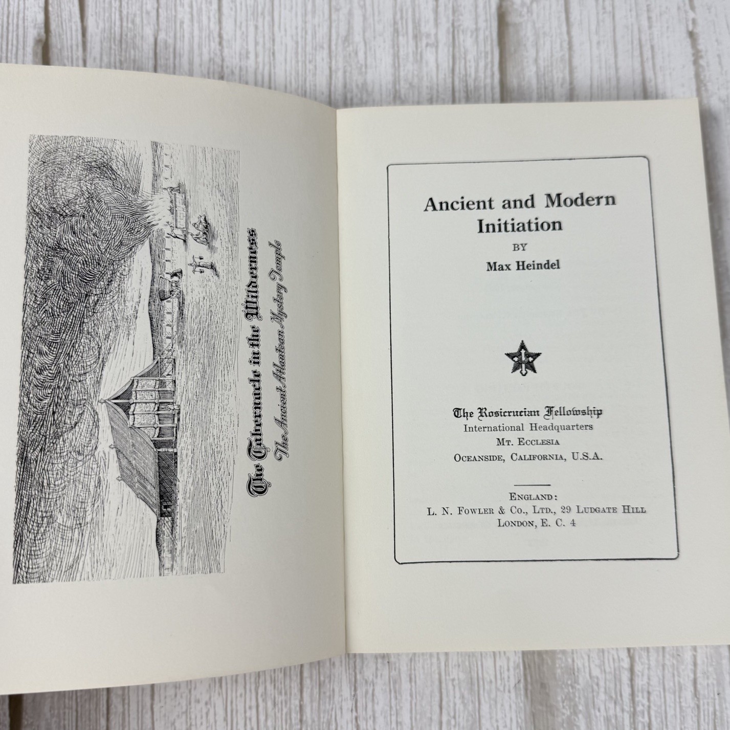 Ancient and Modern Initiation Max Heindel Rosicrucian Occult Esoteric Paperback