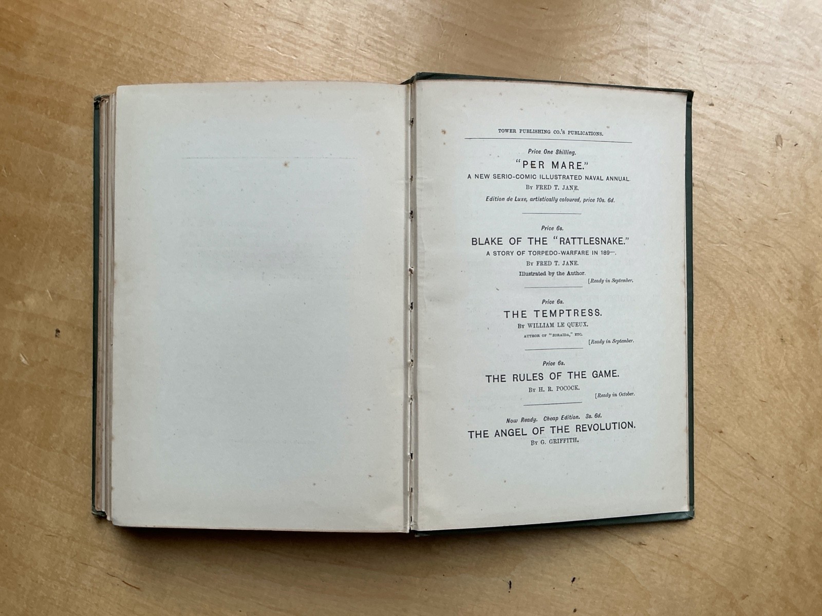 Blake of the Rattlesnake, Torpedo Warfare, Fred T Jane illus. HB 1895 1st ed