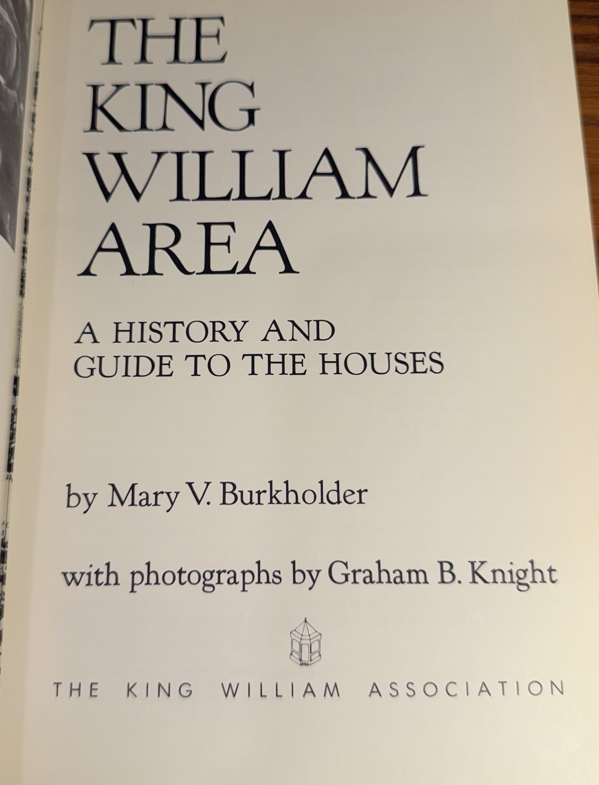The King William Area by Mary V. Burkholder SIGNED 1st ED/1st PRINTING Texana