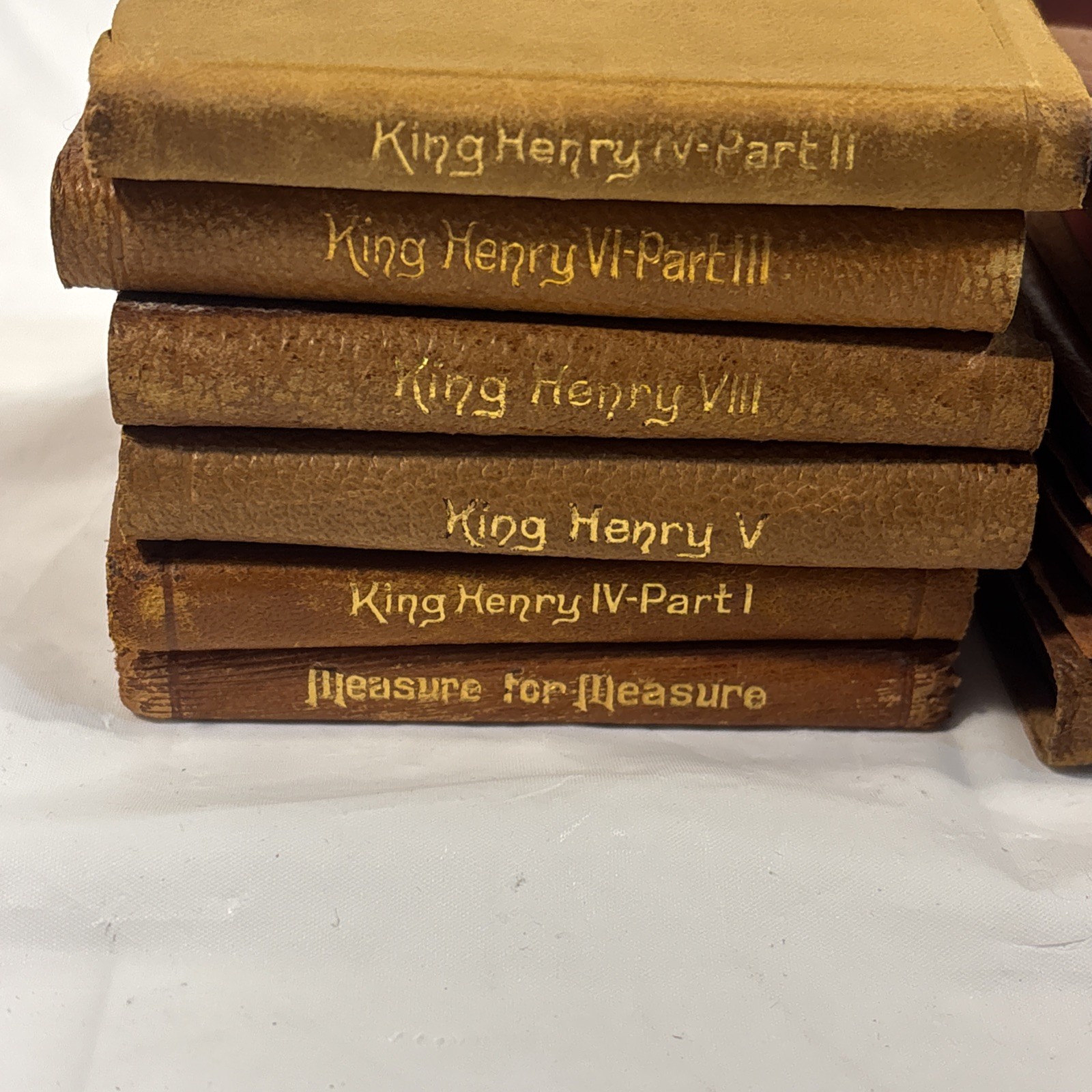 Antique Miniature Shakespeare 22 Vol Set Knickerbocker Leather Novelty c1920s?