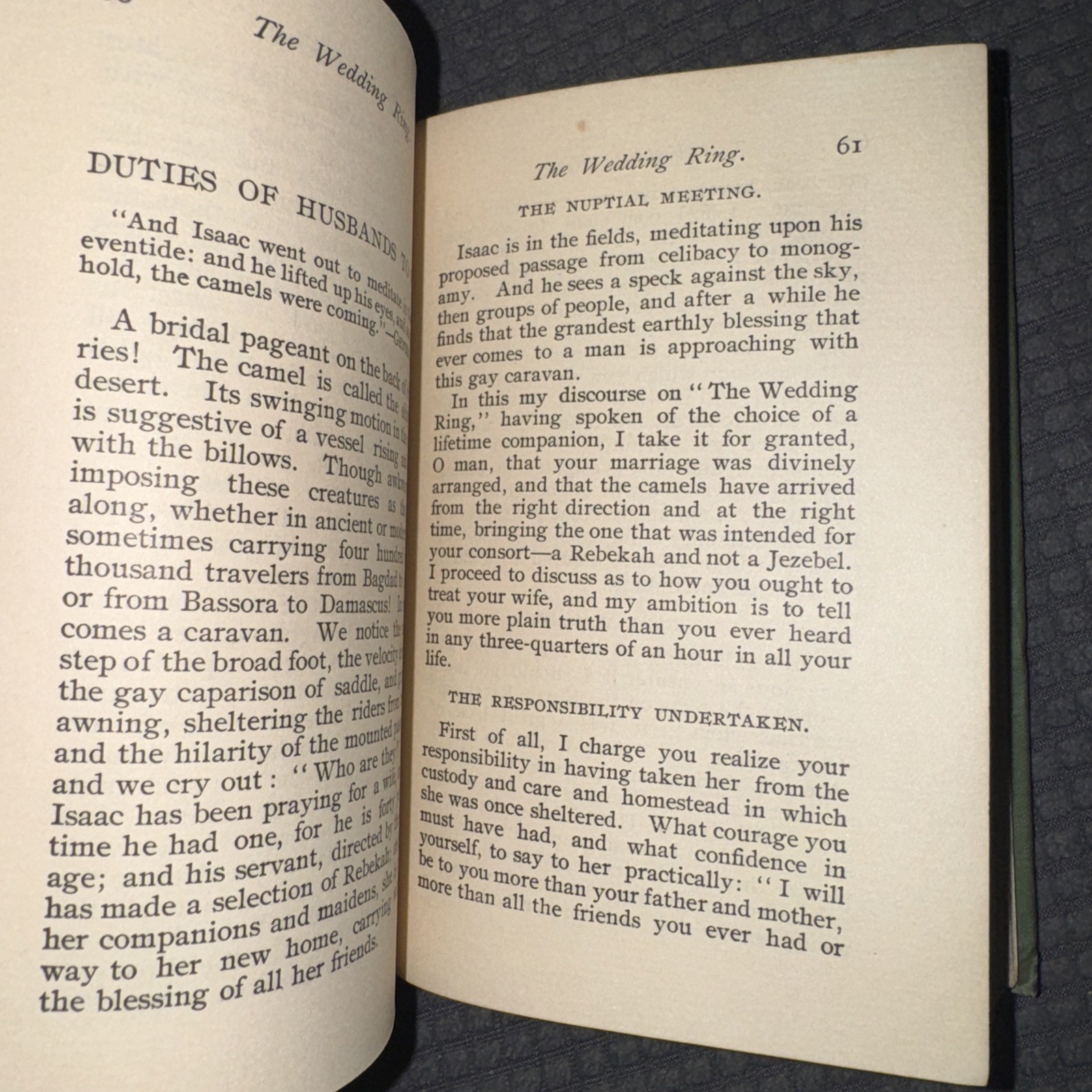 The Christian Herald The Wedding Ring by Talmage 1896 Husbands Wives Matrimony