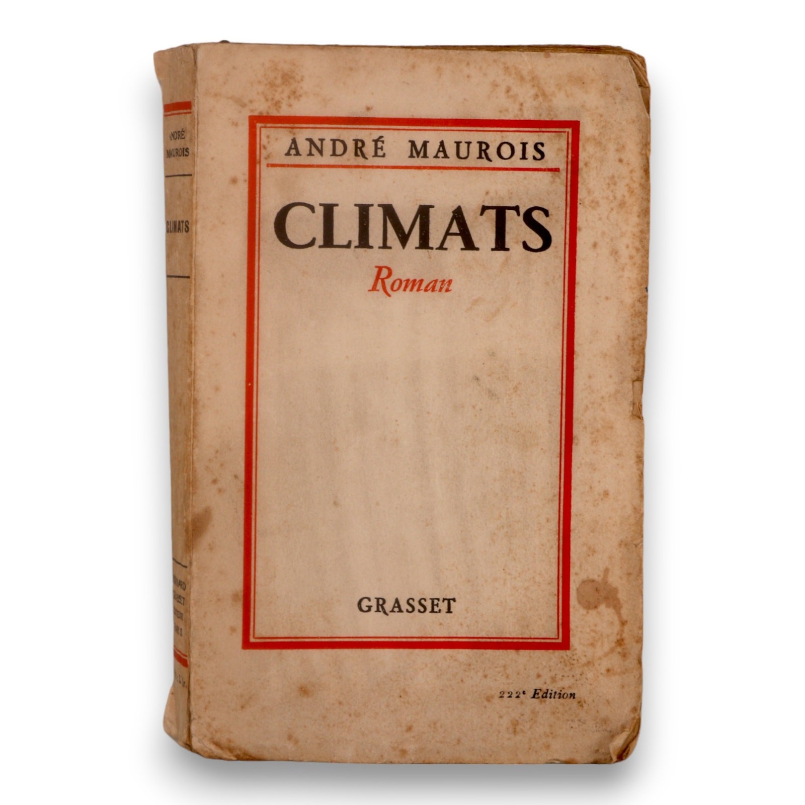 Climats Roman 1928 Andre Maurois 1st Edition French Bernard Paris 1928