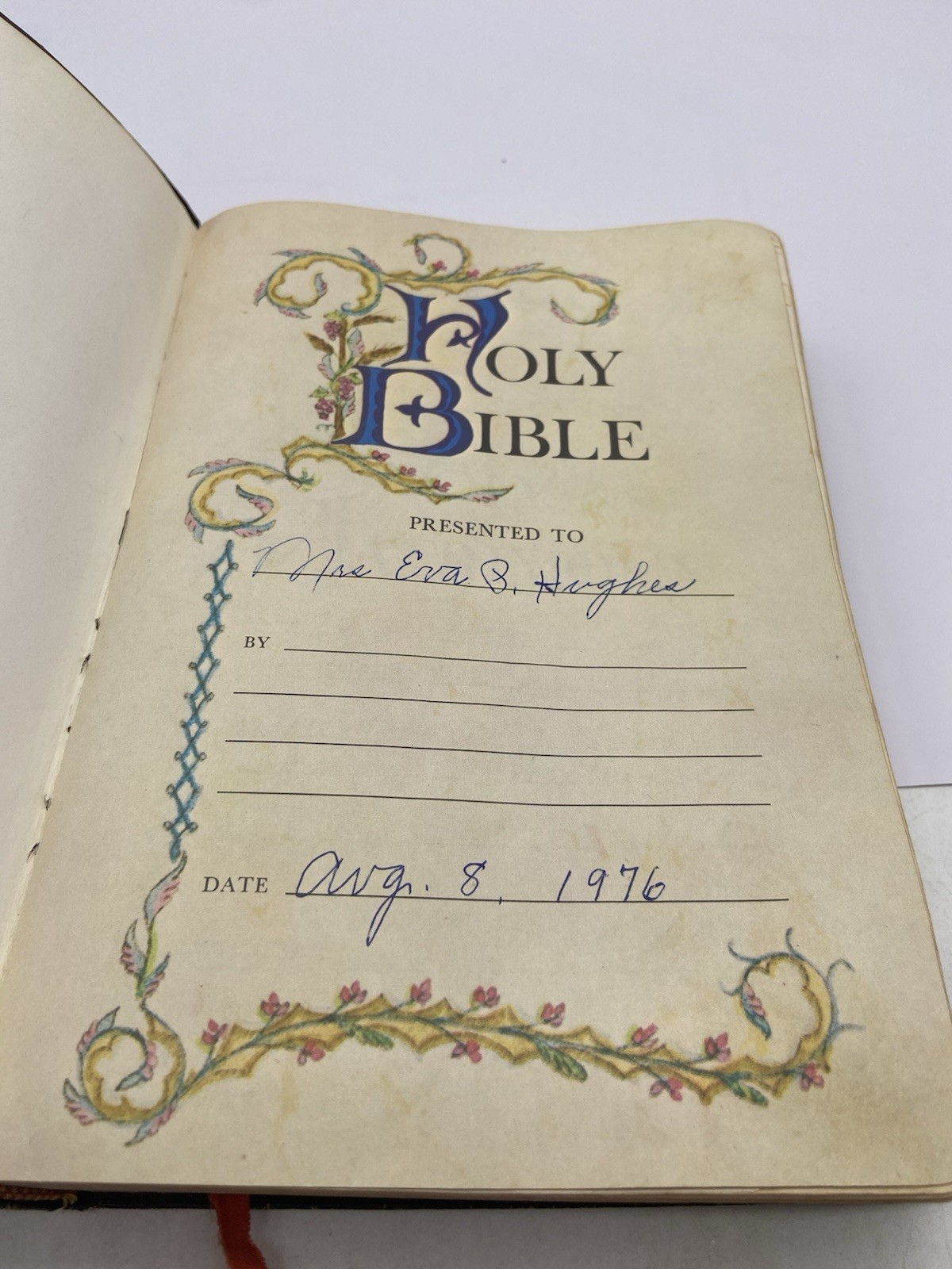 1972 VINTAGE KJV HOLY BIBLE THOMAS NELSON 686 BLACK GENUINE LEATHER RED LETTER