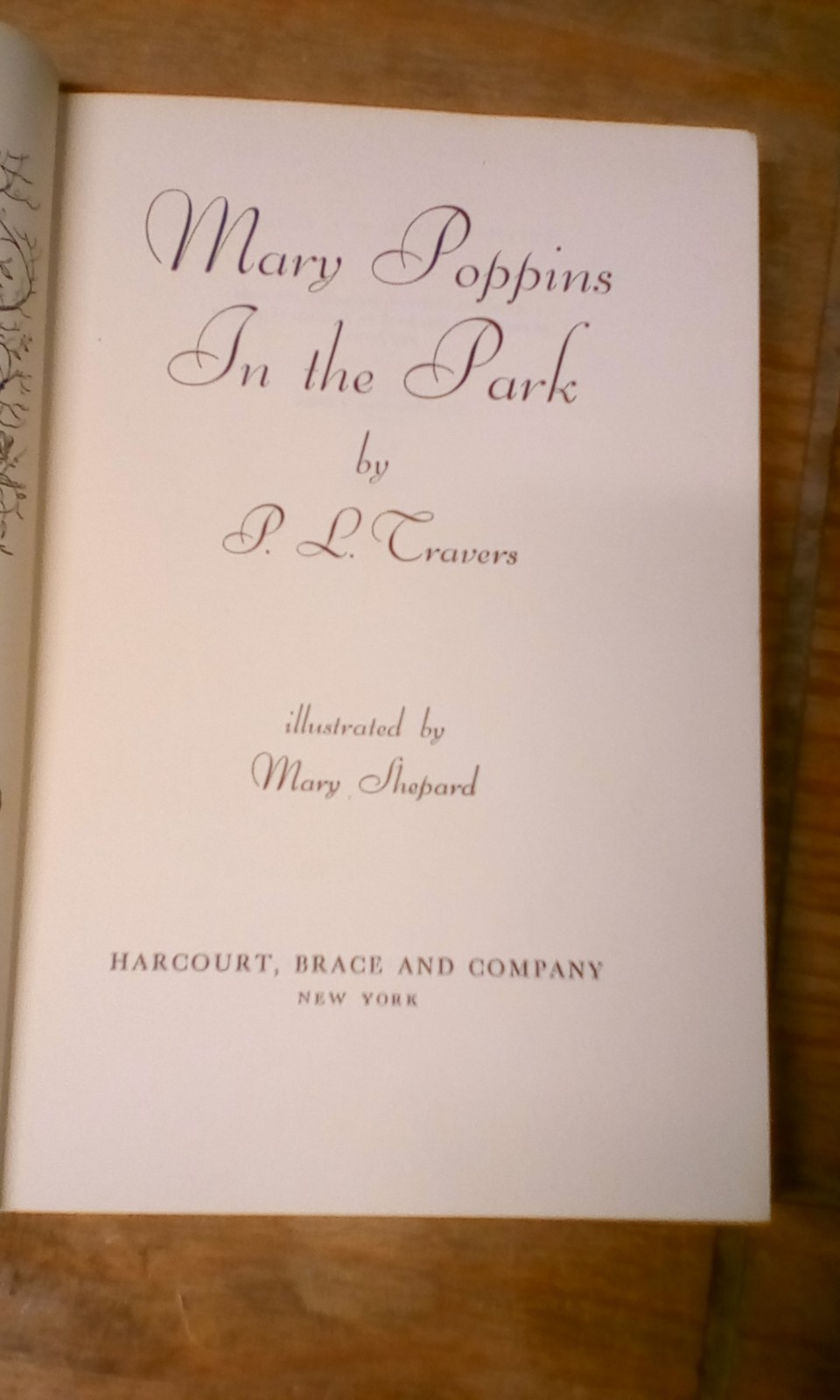 Mary Poppins In The Park P.L. Travers 1st U.S. hardback edition 1952
