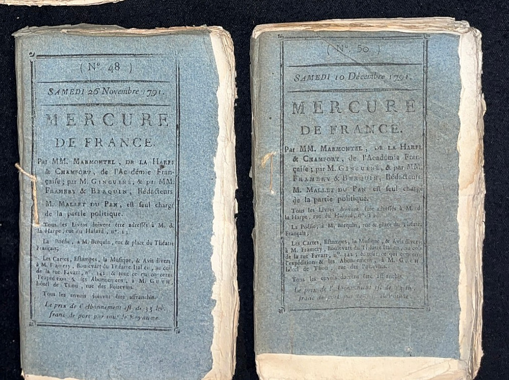 “MERCURE DE FRANCE” – 5 Issues – 1791 MAGAZINE DURING FRENCH REVOLUTION