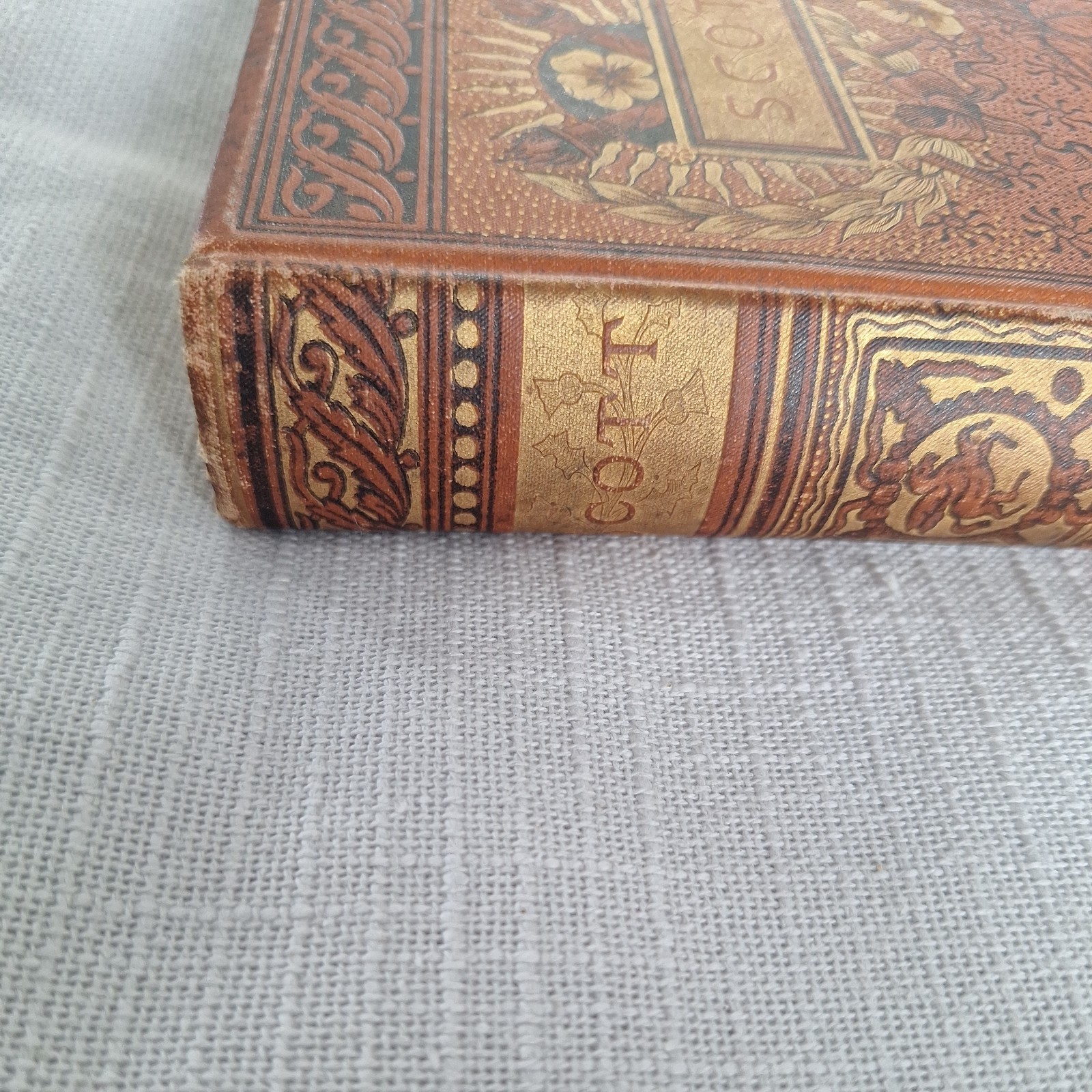 Vintage Sir Walter Scott The Poetical Works Illustrated HC Book edges