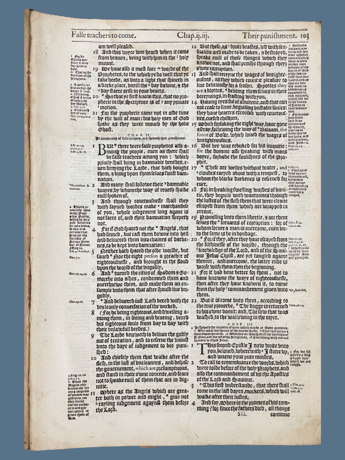 1578 Geneva Bible Page – First Pulpit Folio Leaf – Select Your Favorite Passage
