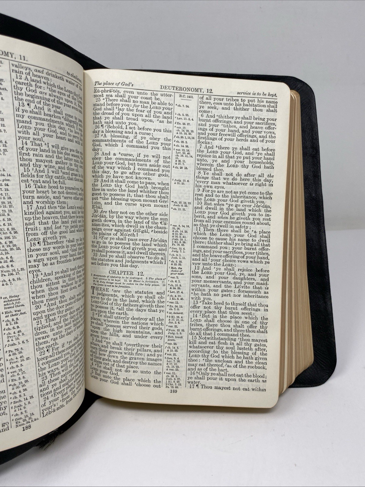 Vintage 1950s Thomas Nelson Pronouncing Holy Bible KJV Black Leather Concordance