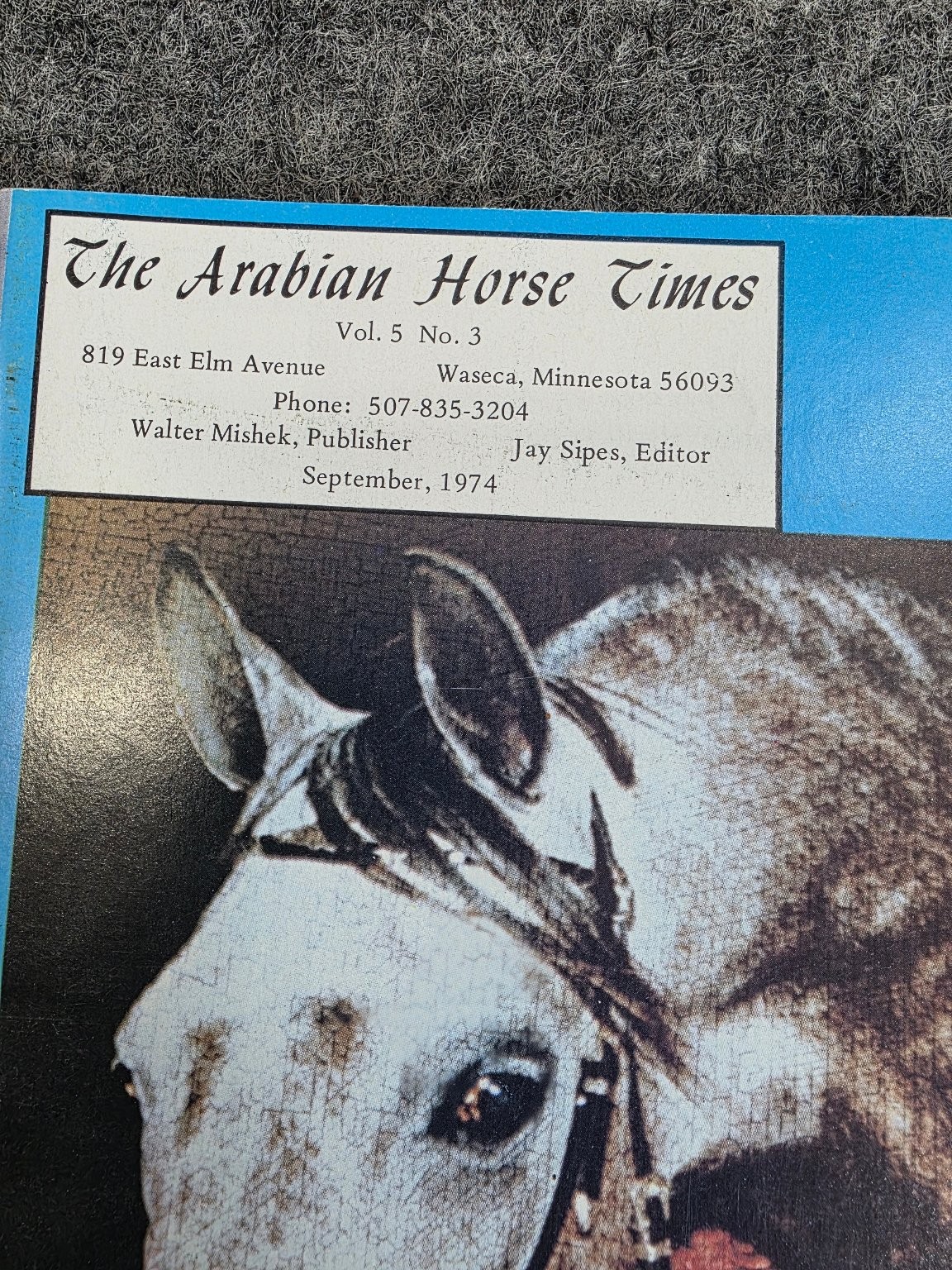 The Arabian Horse Times Vol 5 No 3 September 1974 Vintage Magazine Horses