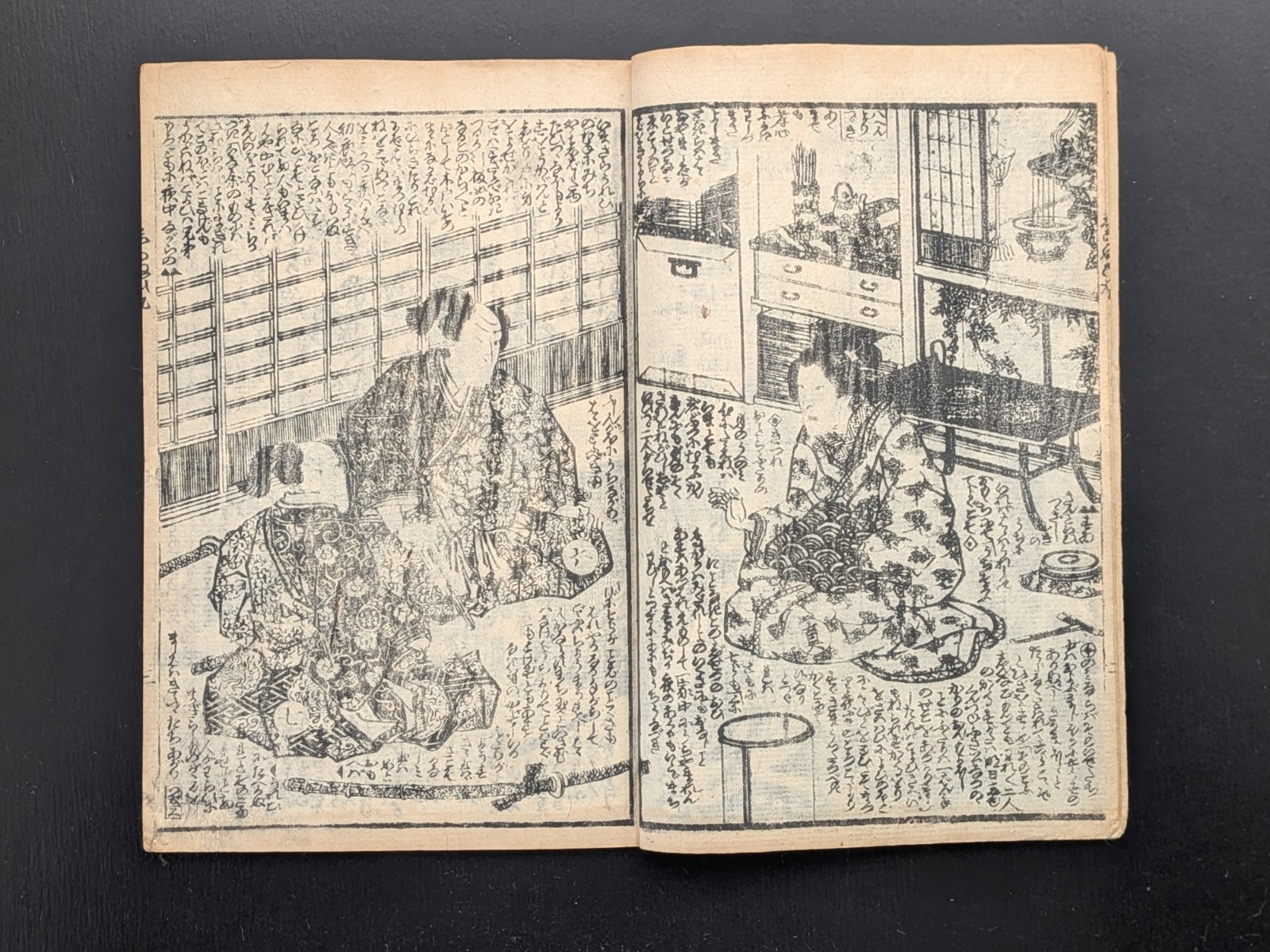 Japanese Ukiyo-e Woodblock Print Book 8-484 2-Volumes Utagawa Kunisada